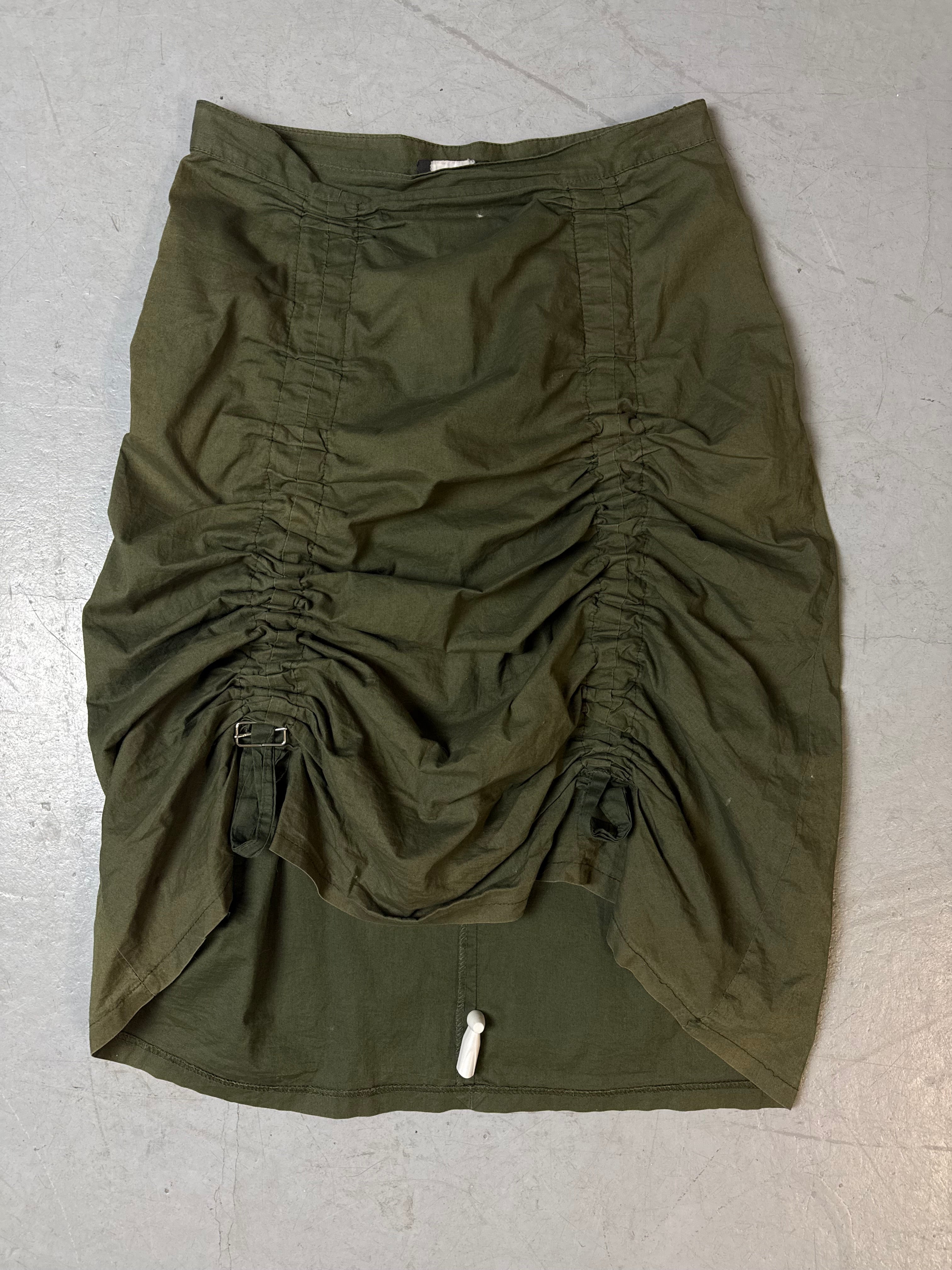 Produktbild von Vintage Dark Green Midi Cargo Skirt S/M von vorne 