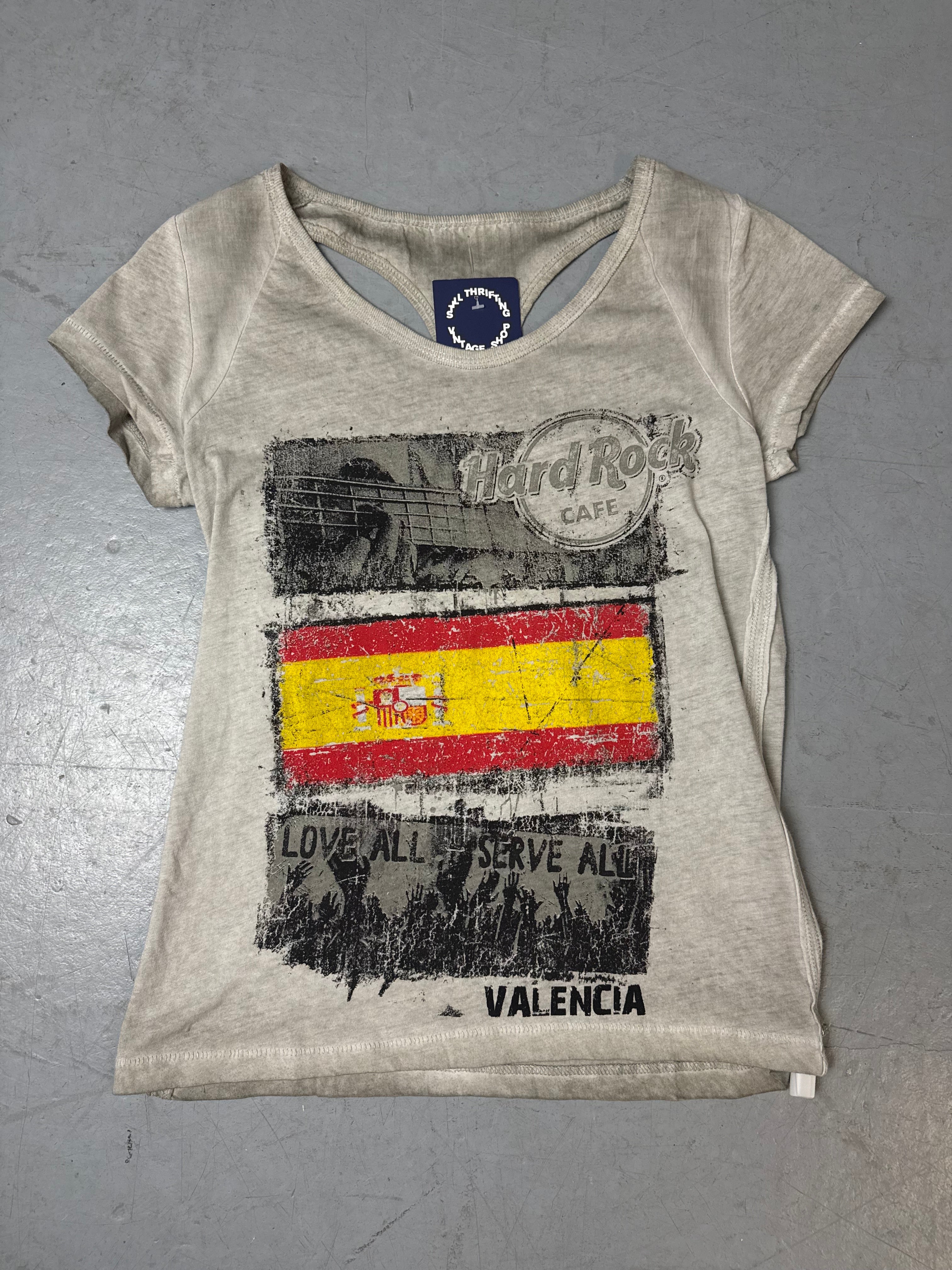 Produktbild von Vintage Hard Rock Café Valencia T-Shirt S von vorne 