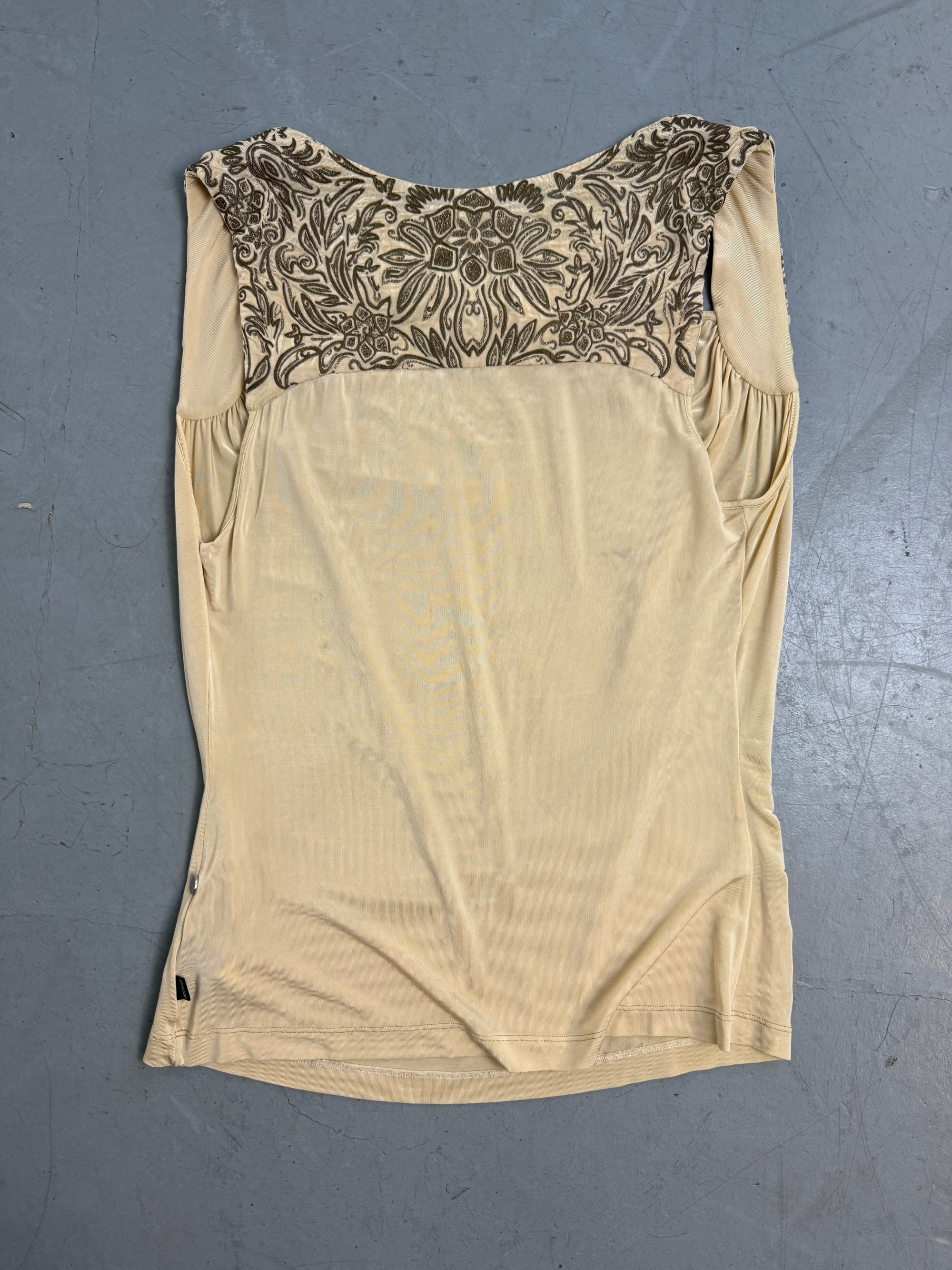 Vintage Just Cavalli Beige Satin Top L