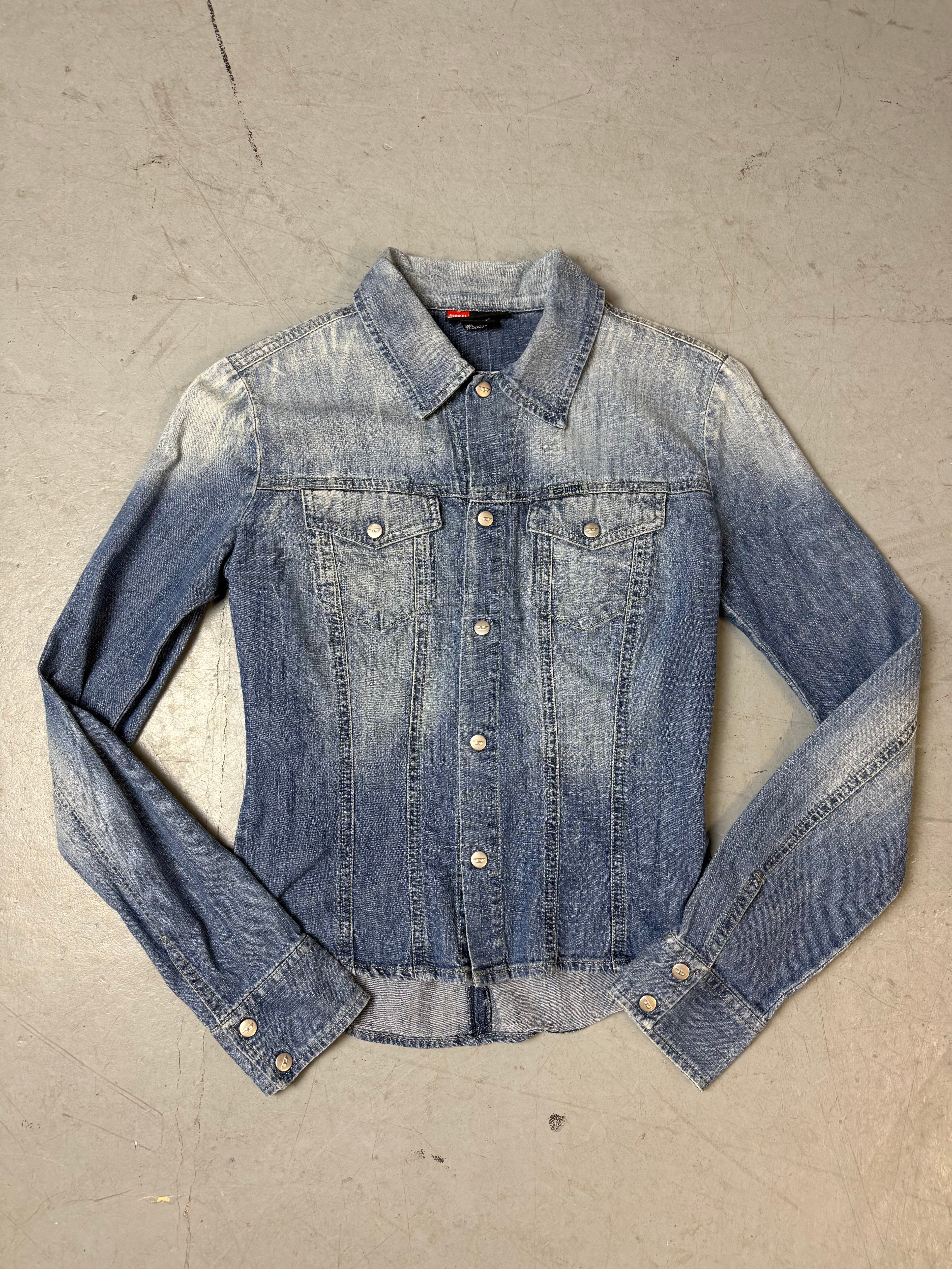 Vintage Diesel Light Blue Washed Denim Jacket XS