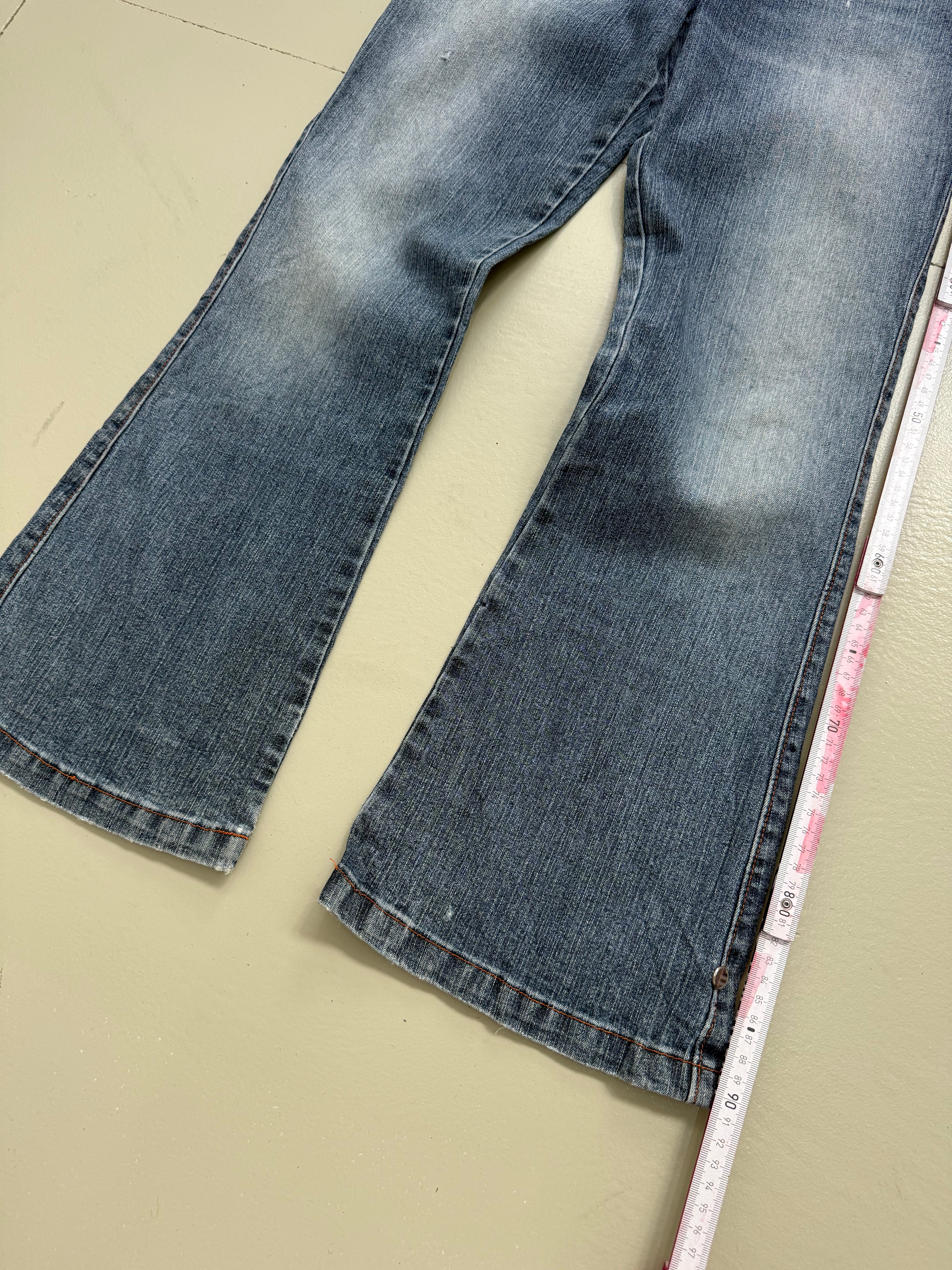 Vintage Lee Flared Orange Stitched Denim XS