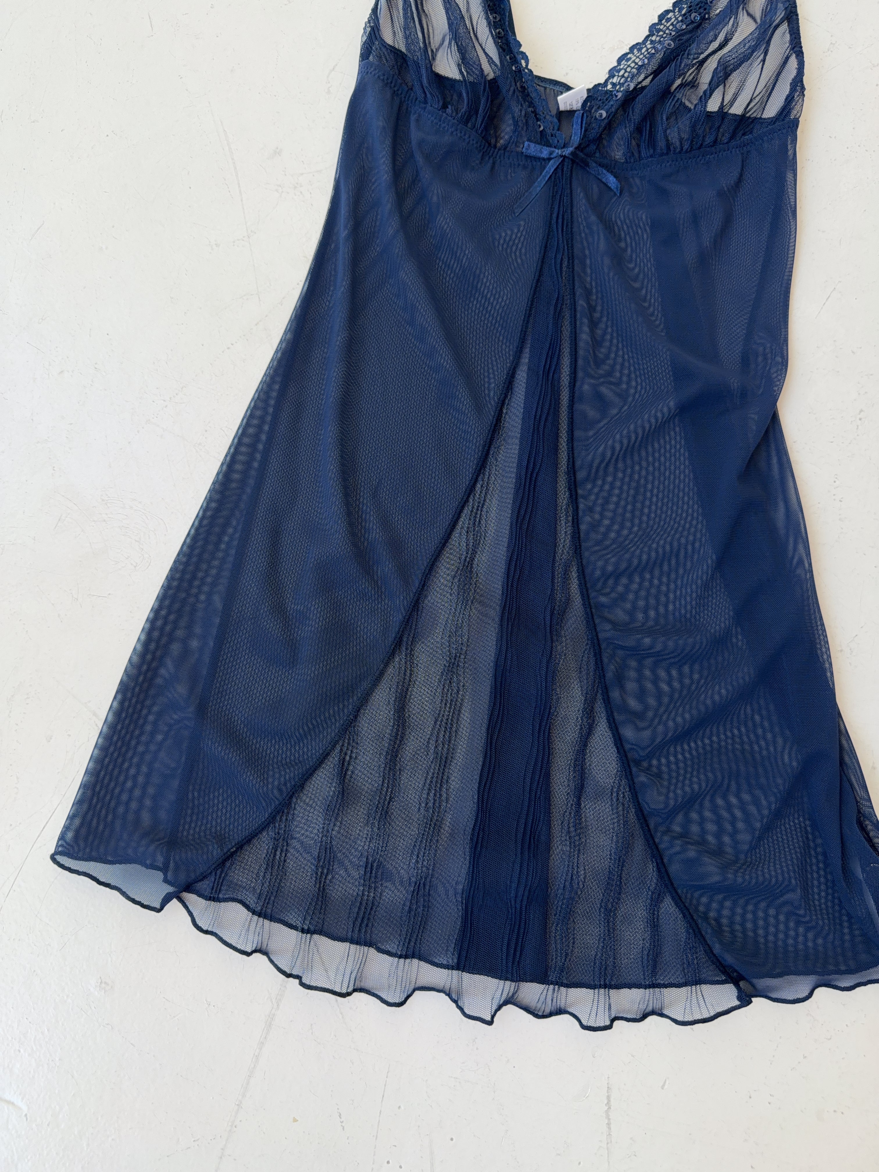 Vintage Blue Mesh Top (M)