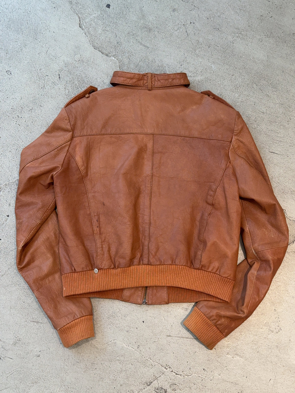 Gipsy Lady Braune Leder Jacke (L)