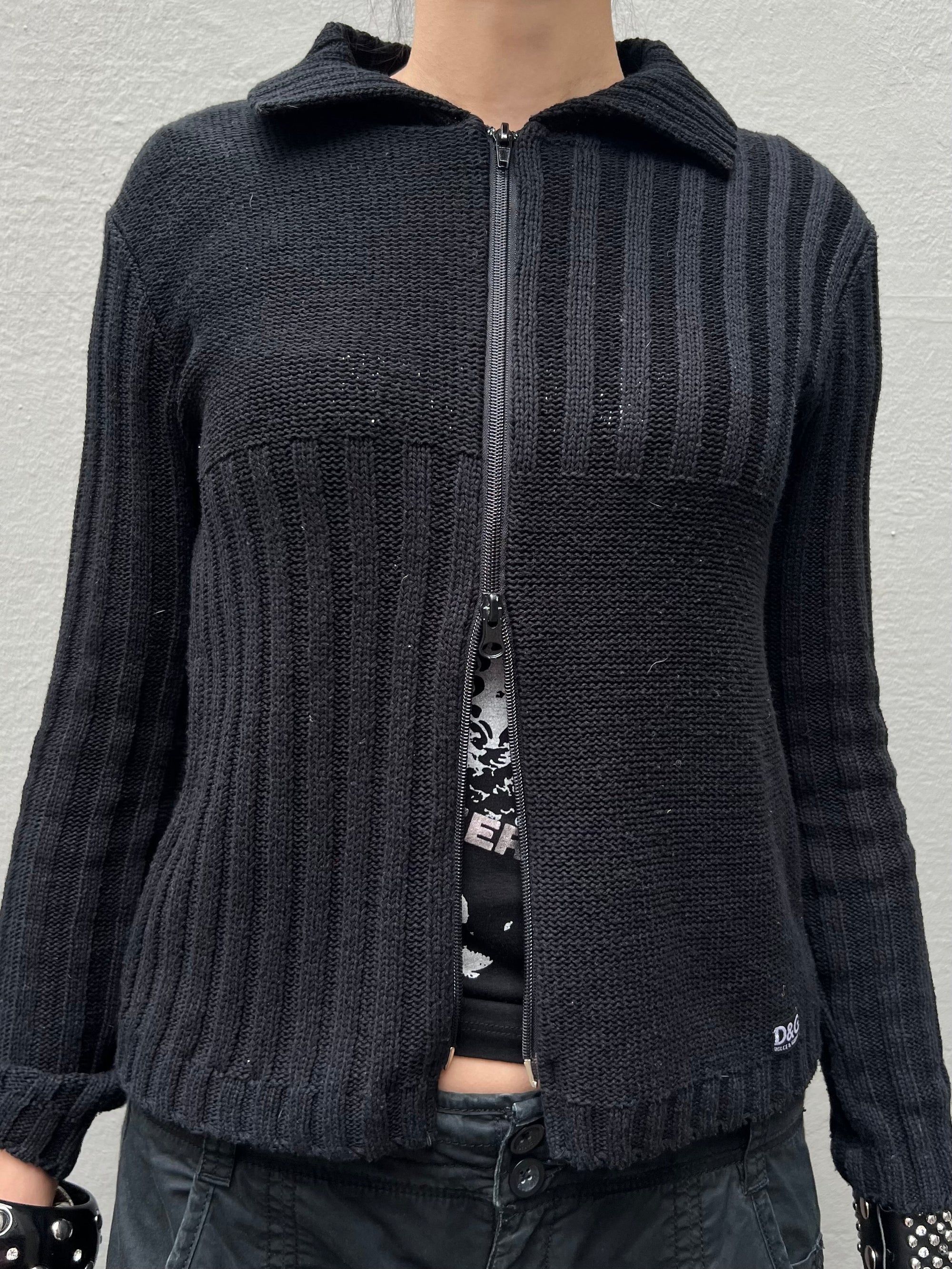 Vintage Black Dolce&Gabbana Knit Jacket S/M