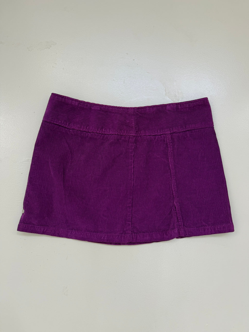 Vintage Benetton Purple Cord Mini Skirt L
