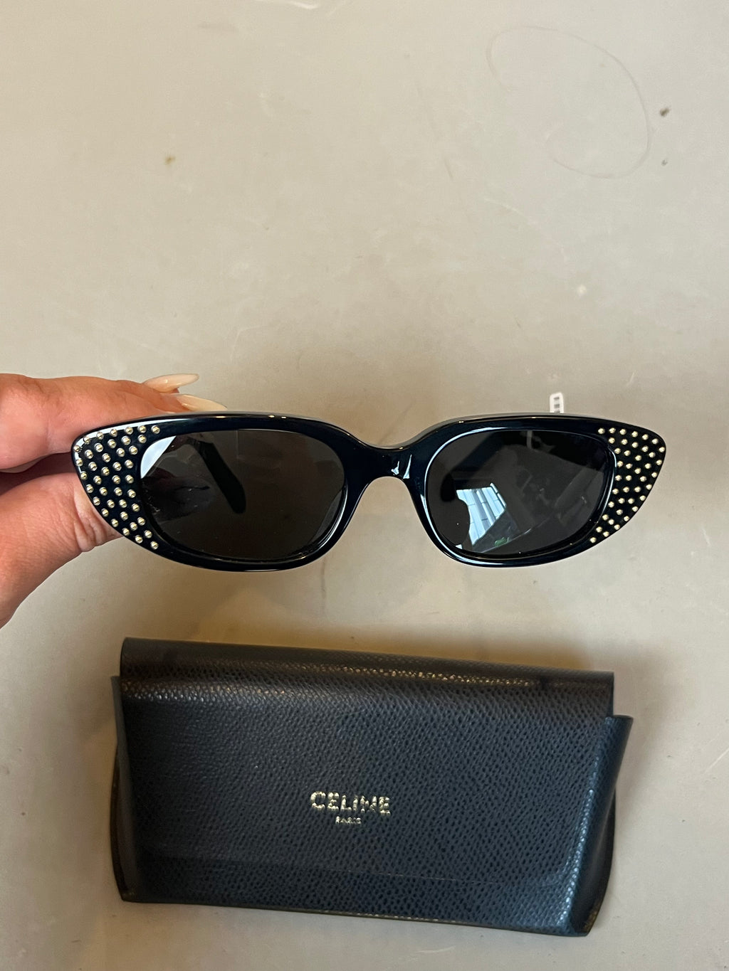 Vintage Celine Paris Sunglasses Black