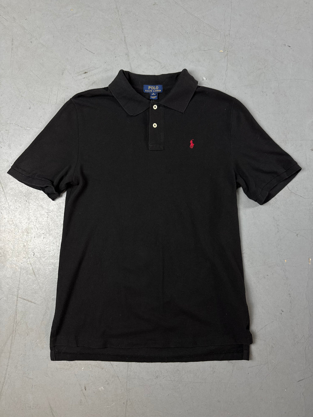 Produktbild von Vintage Polo Ralph Lauren Black Polo Shirt M/L von vorne 