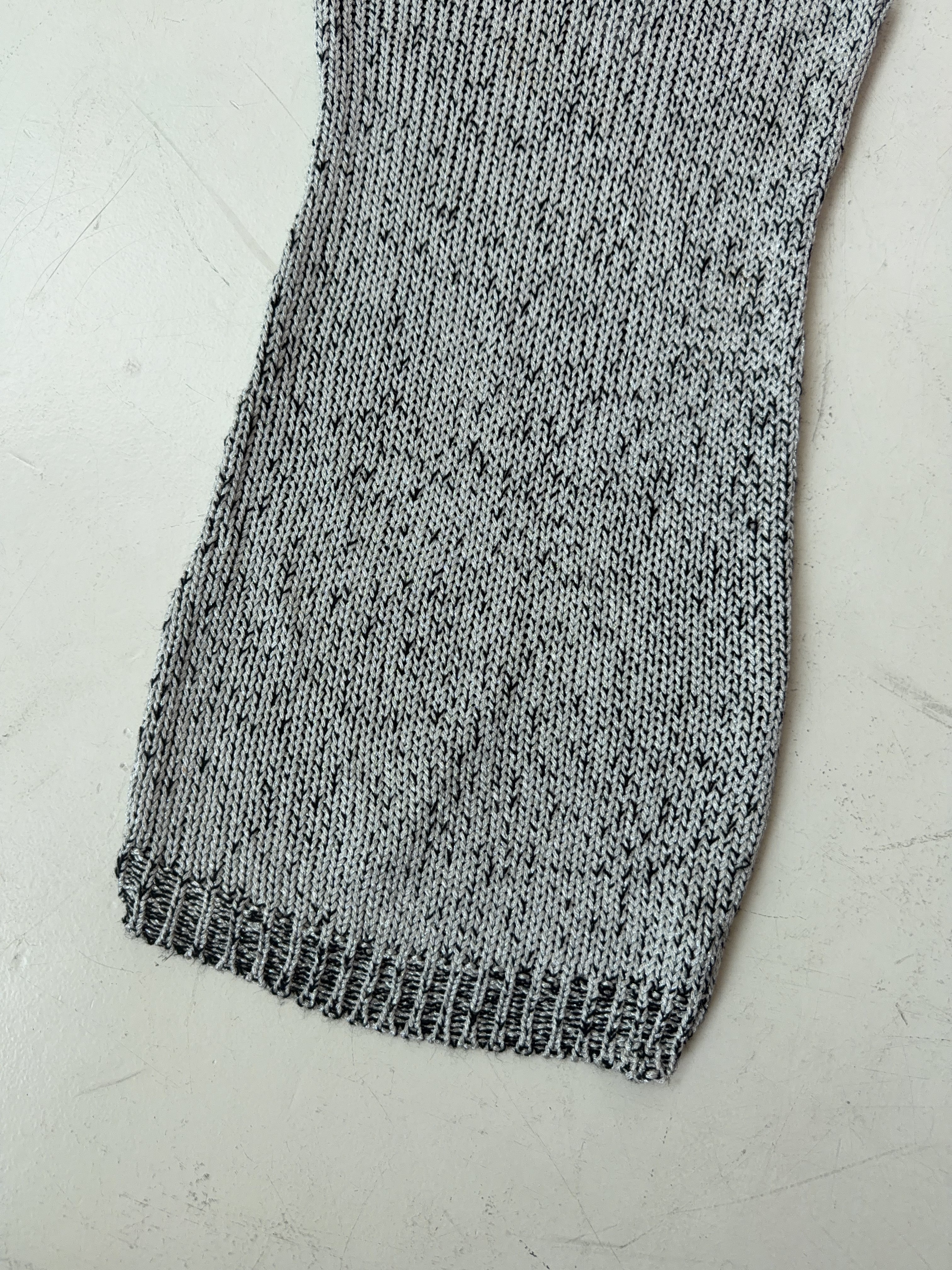 Vintage Silver Knit Dress (M)
