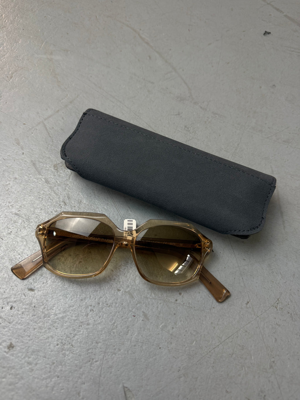 Herve Domar Paris Brown Sunglasses. Unisex. Y2K 2000s Fashion.