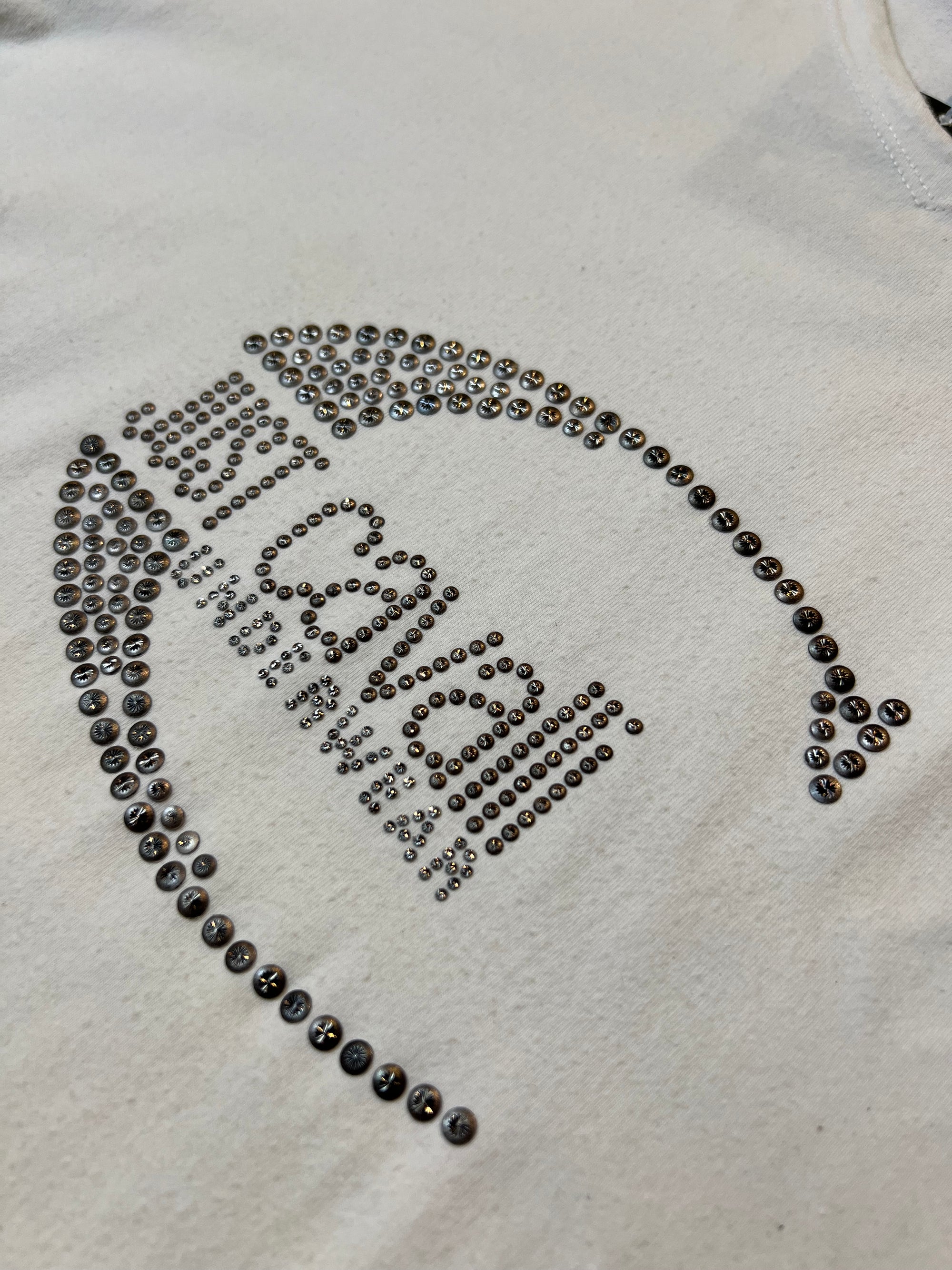 Vintage White Cavalli Rhinestone Tee S