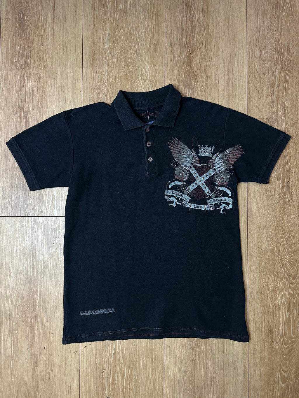 Produktbild von einem Vintage Hard Rock Café Polo von vorne