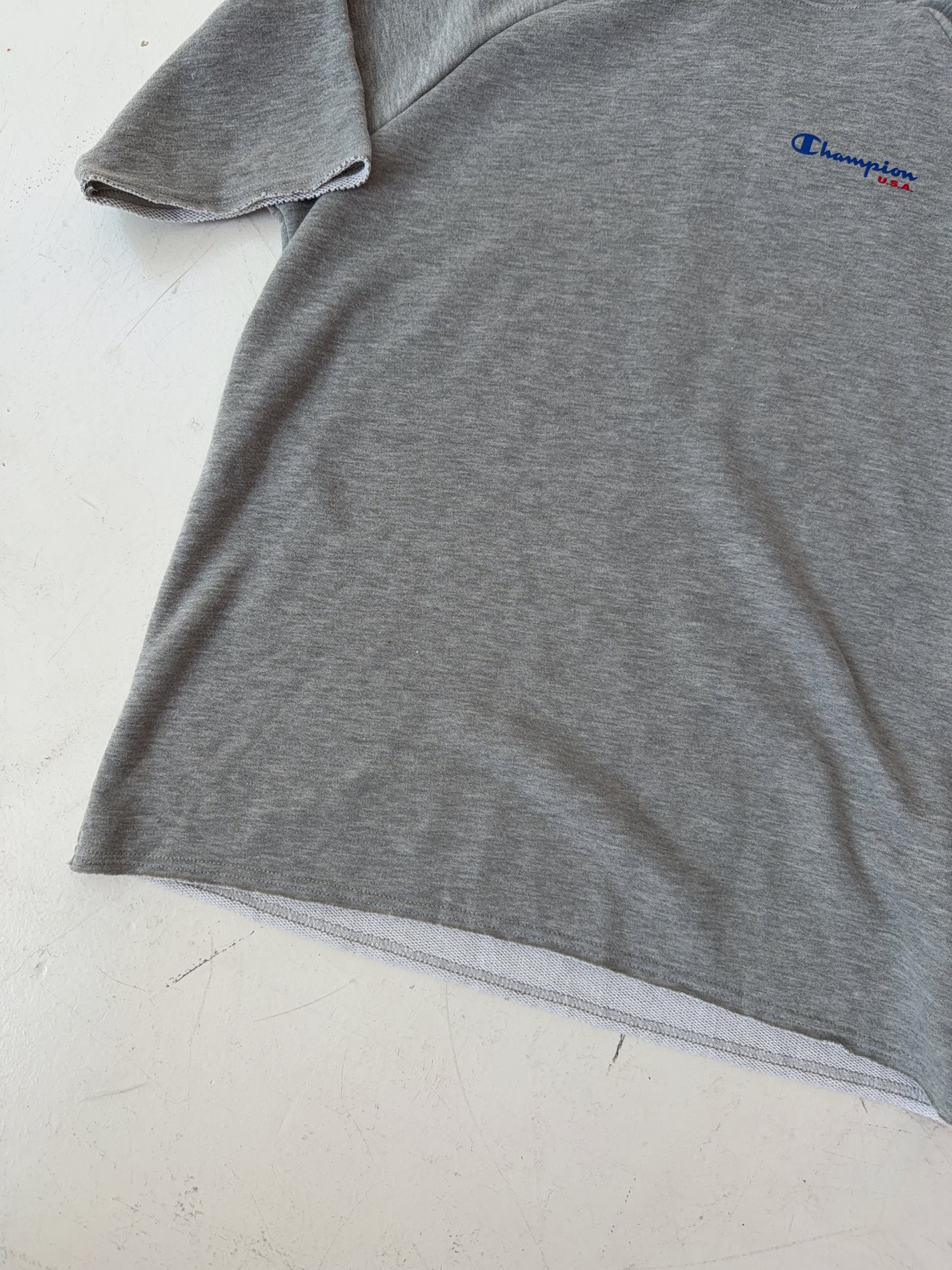 Vintage Champion Short Sleeve Hoodie (S)