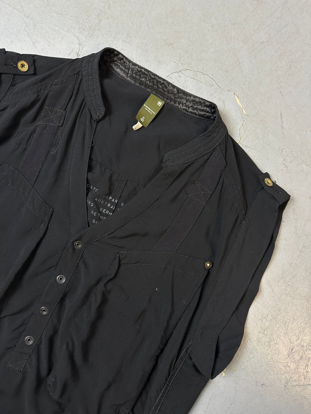 Vintage G-Star Black Sleeveless Blouse L