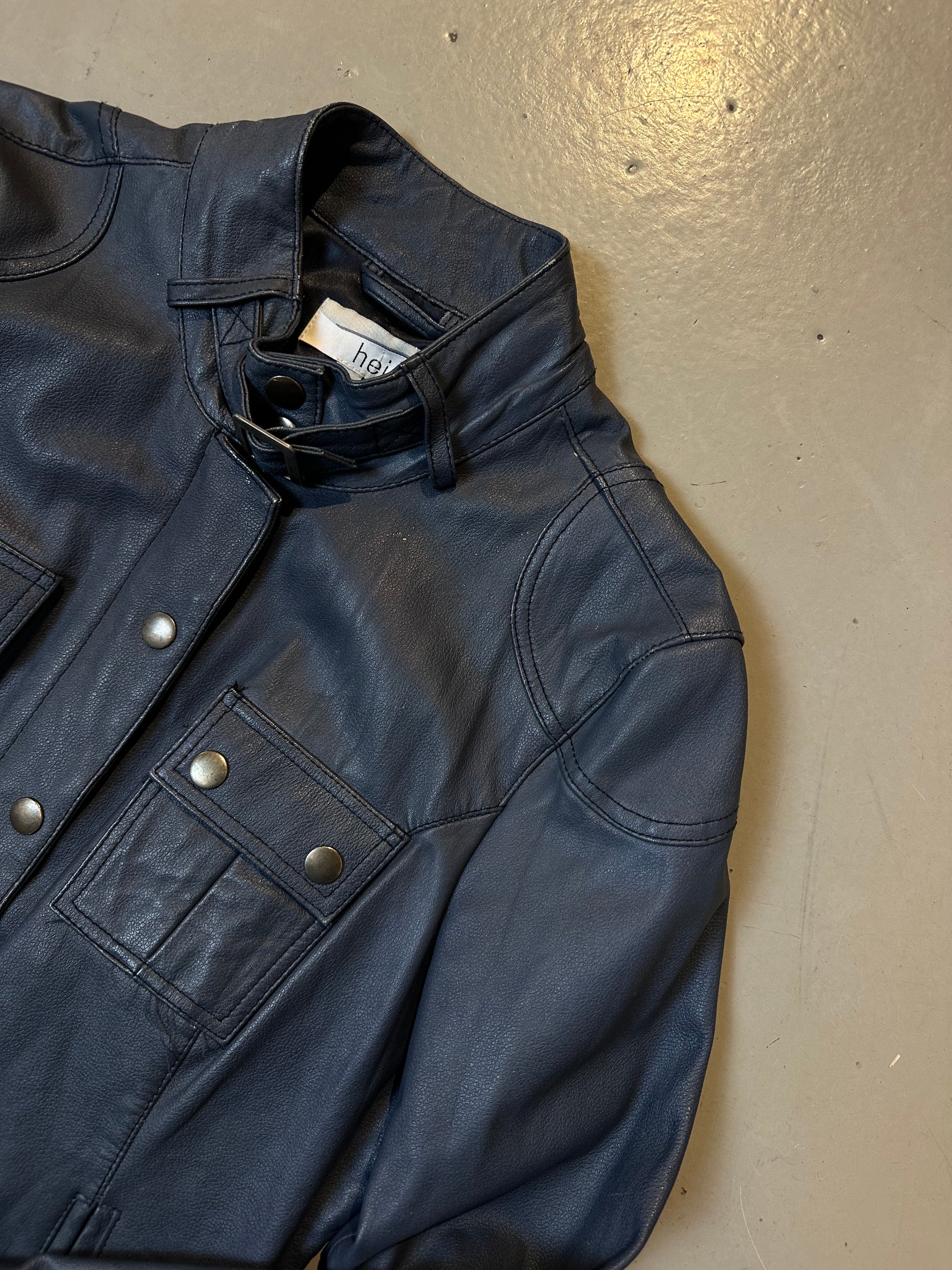 Vintage Petrol Leather Jacket M/L