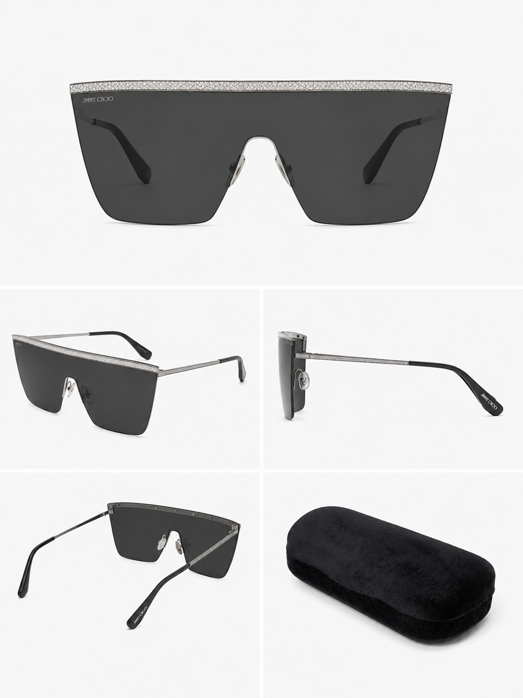 Jimmy Choo Black Glitter Sunglasses