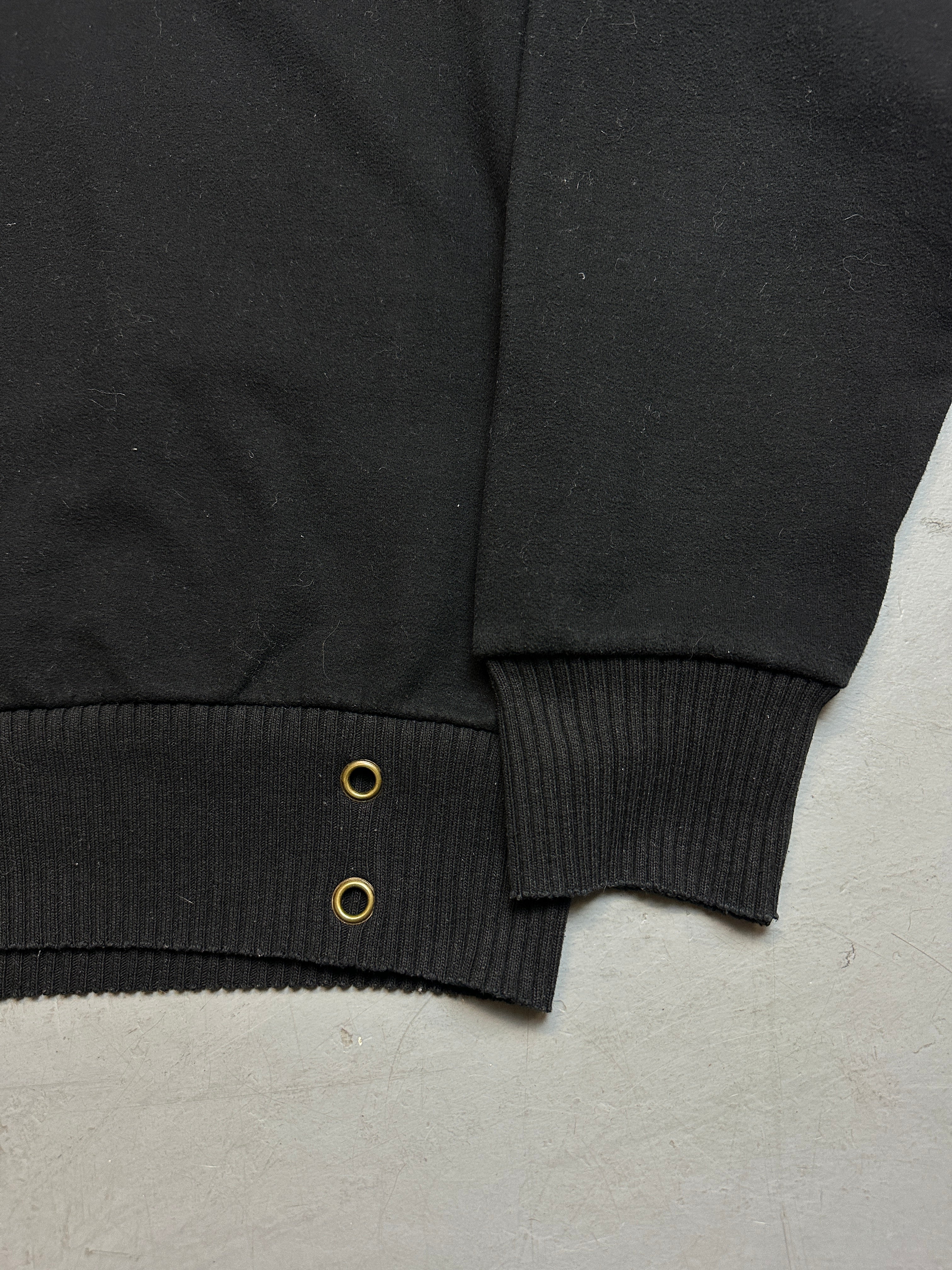 Vintage Armani Jeans Black Sweater with Backprint für Männer. Y2K Secondhand 2000s Fashion