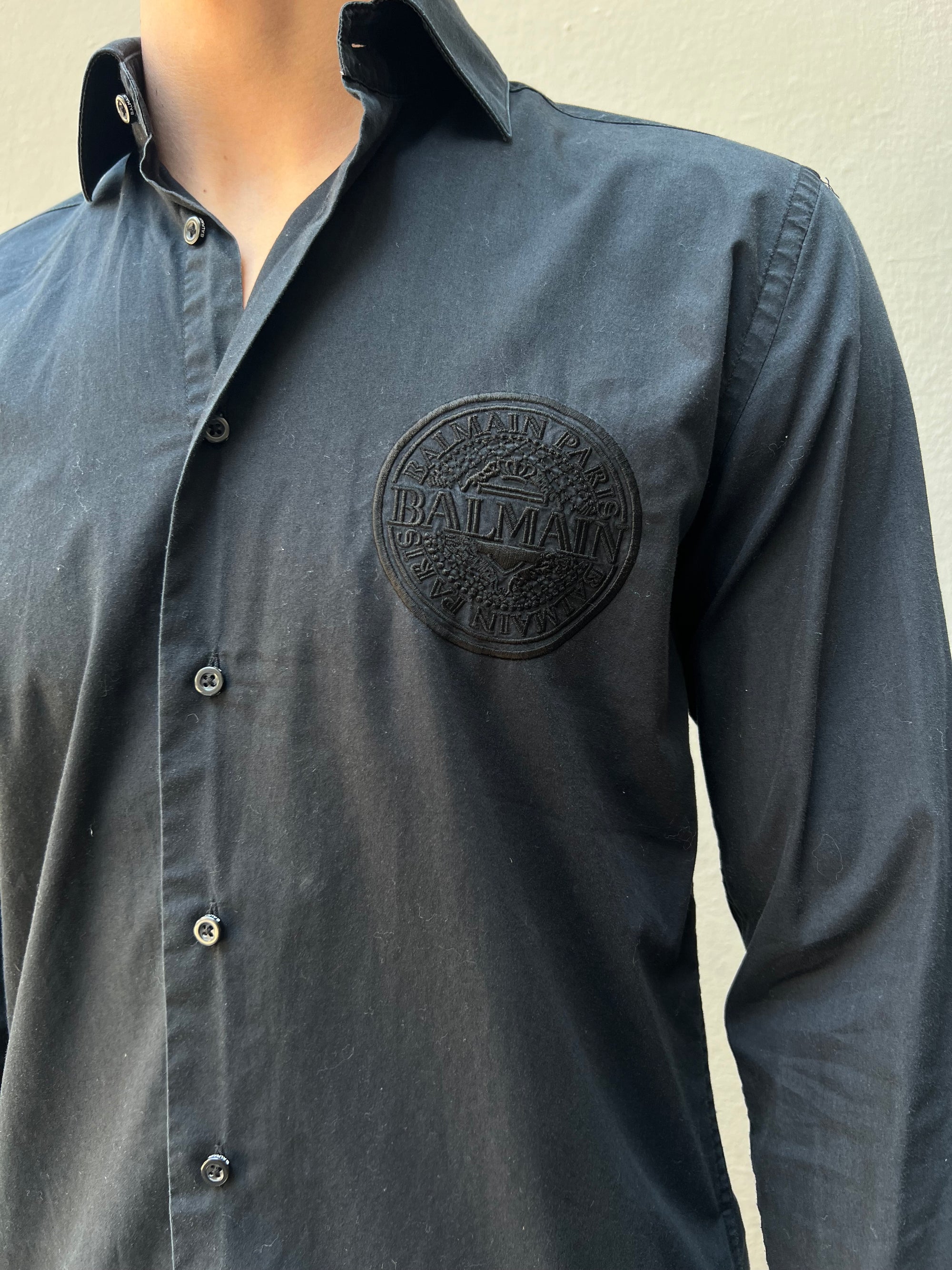 Vintage Black Balmain Shirt S