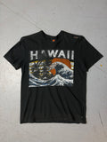 Vintage Energie Black Hawaii Printed T-Shirt for boys. Y2K Second Hand 2000s Fashion 