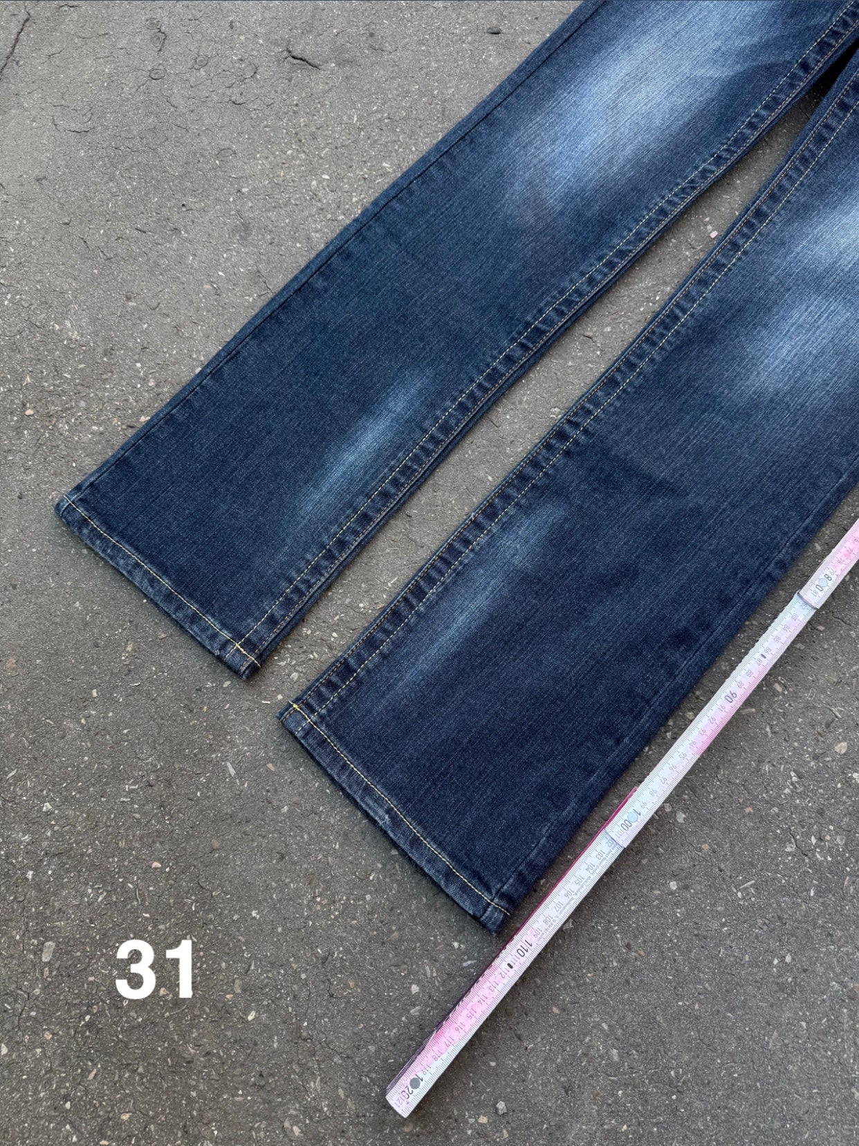 Y2K Laguna Beach „Hermosa Beach“ Dark Blue Mid Waist Denim für Damen. Y2K 2000s Fashion