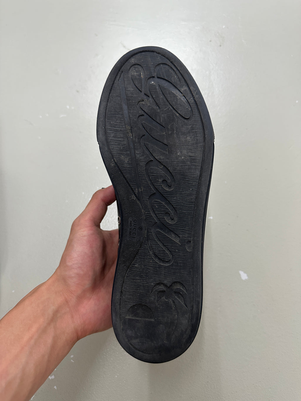 Vintage Gucci Black Leather Shoes für Damen.Y2K Second Hand 2000s Fashion 