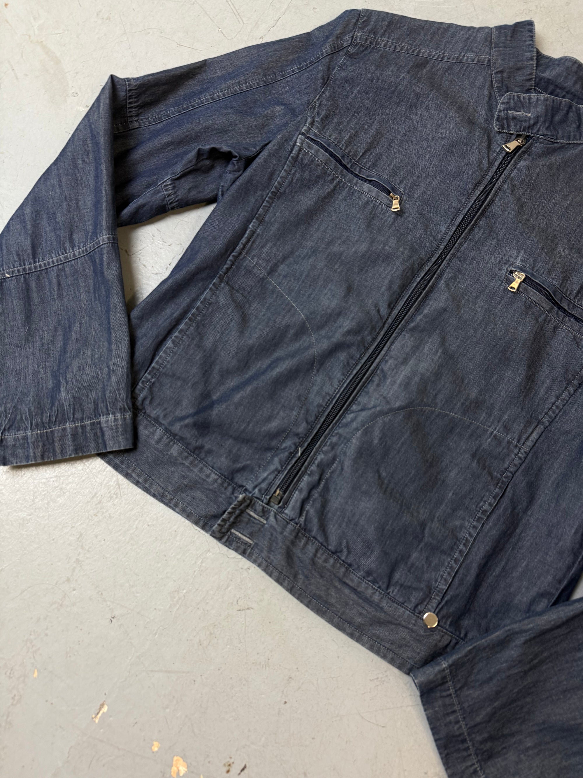 Vintage Denim Optic Cloth Jacket S/M