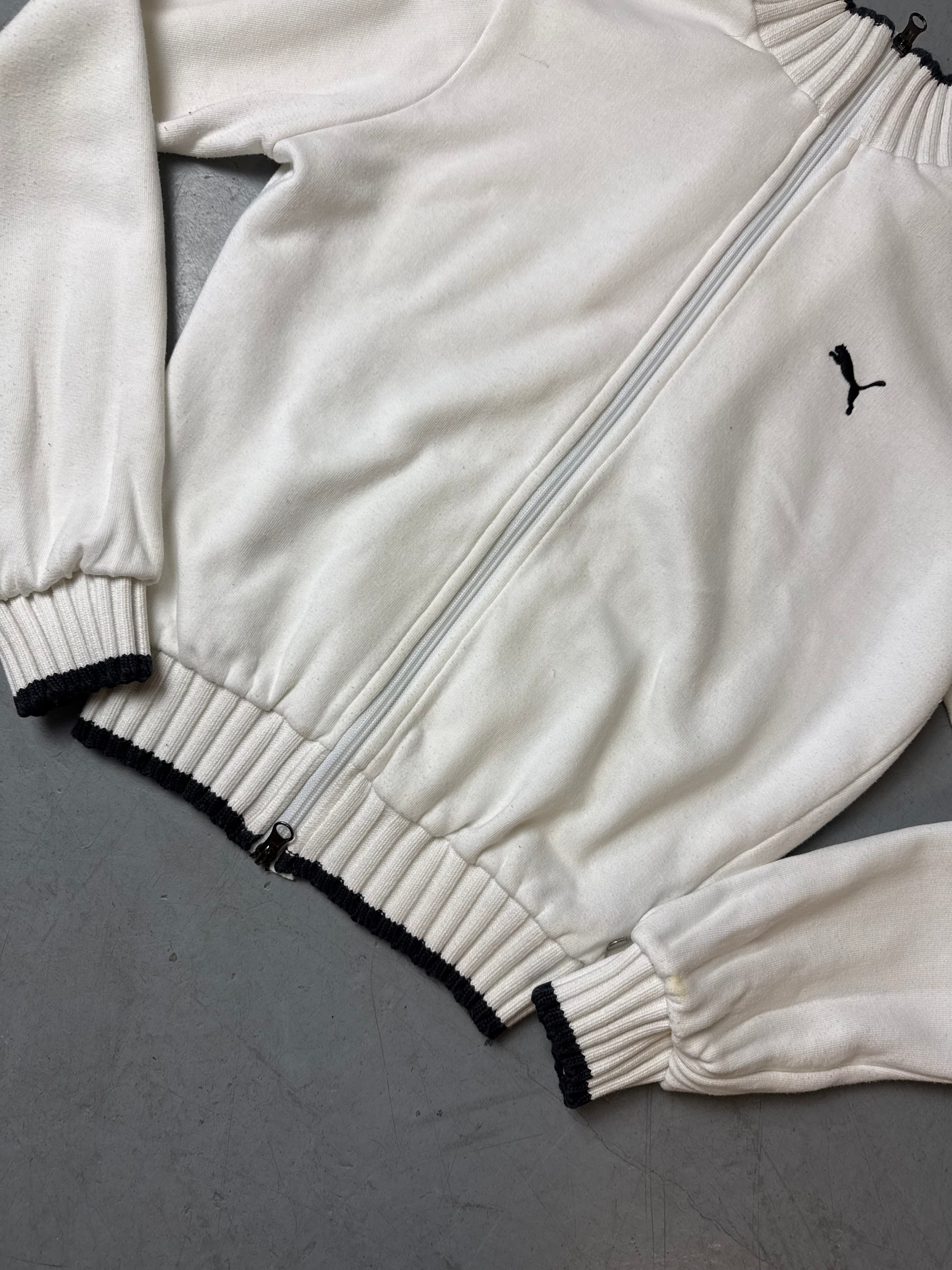 Vintage Puma White Track Jacket S/M