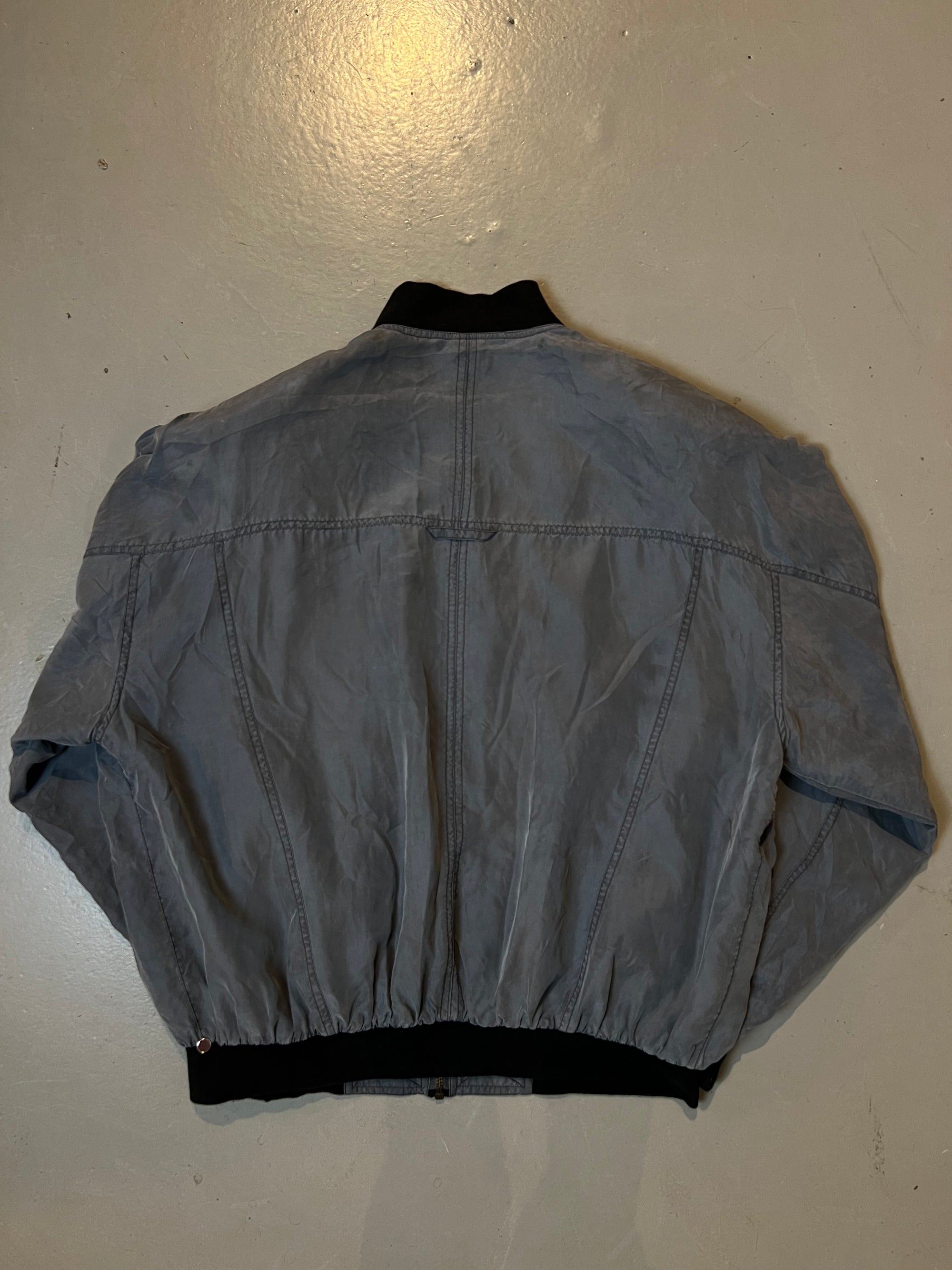 Vintage Metalic Silk Bomber Jacket M/L