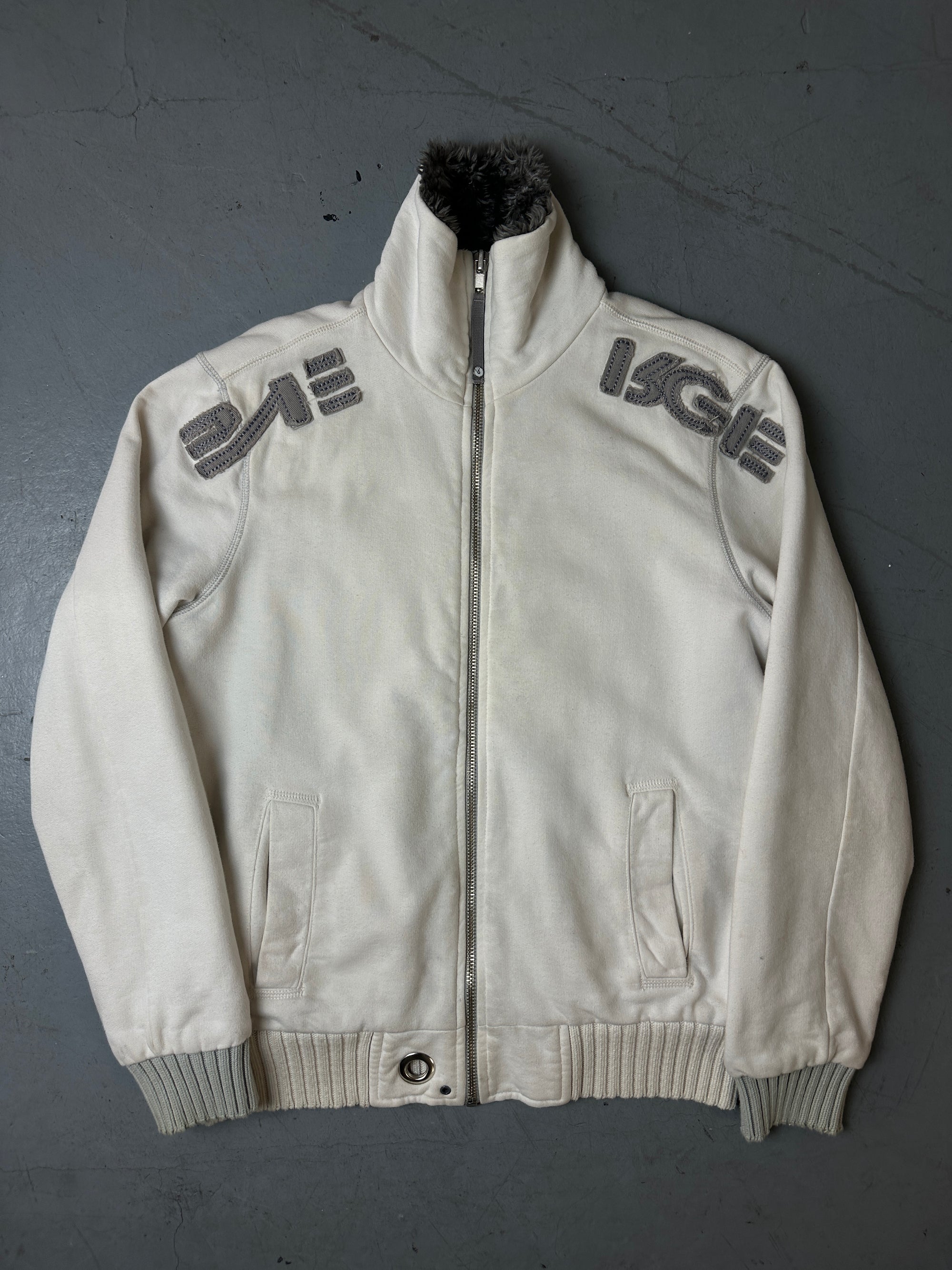 Produktbild von Vintage White Energie Fur Jacket von vorne