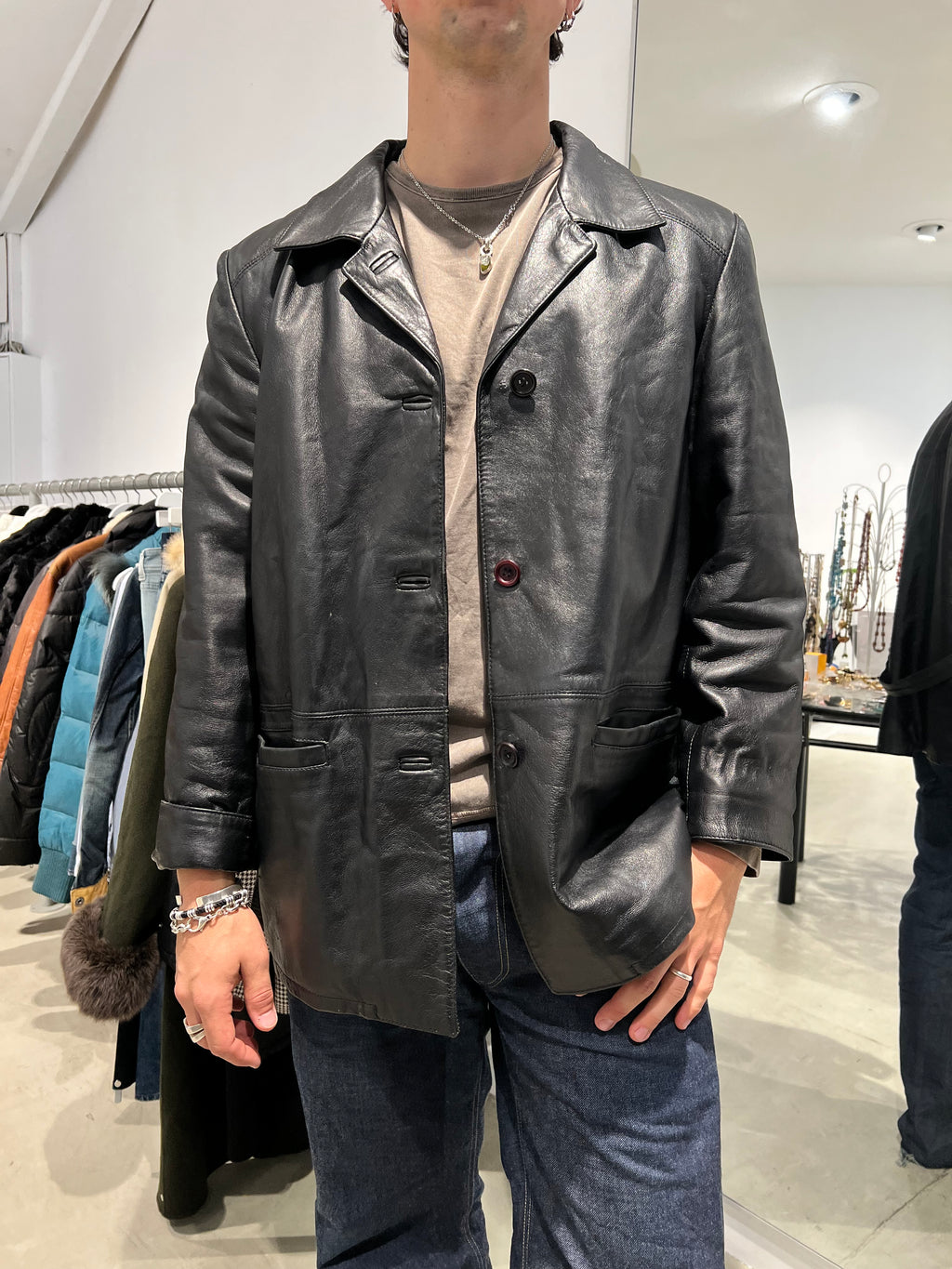 Vintage Wake Ledermantel (XXL)