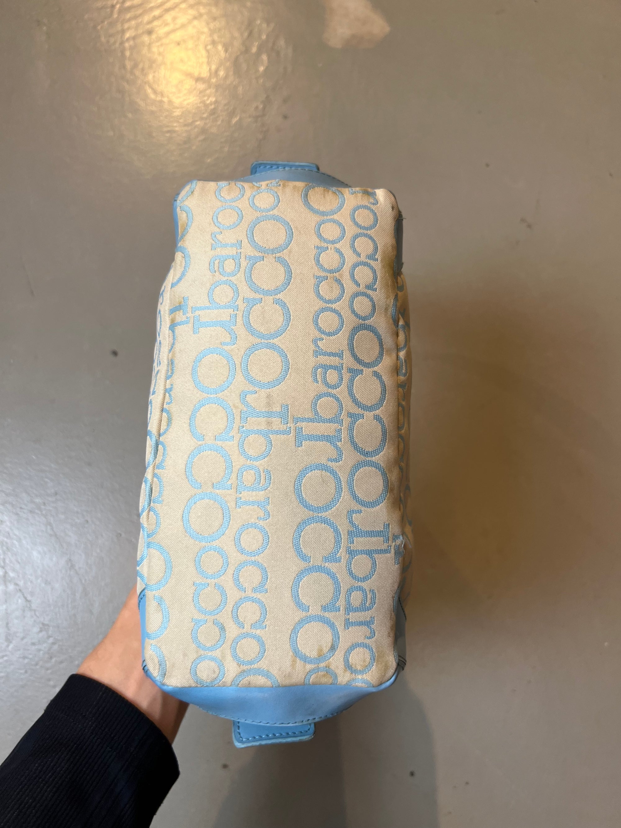 Vintage Beige/Blue Roccobarocco Baguette Bag