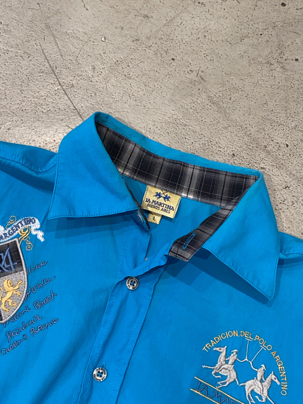 Vintage La Martina Blue Shirt (L)