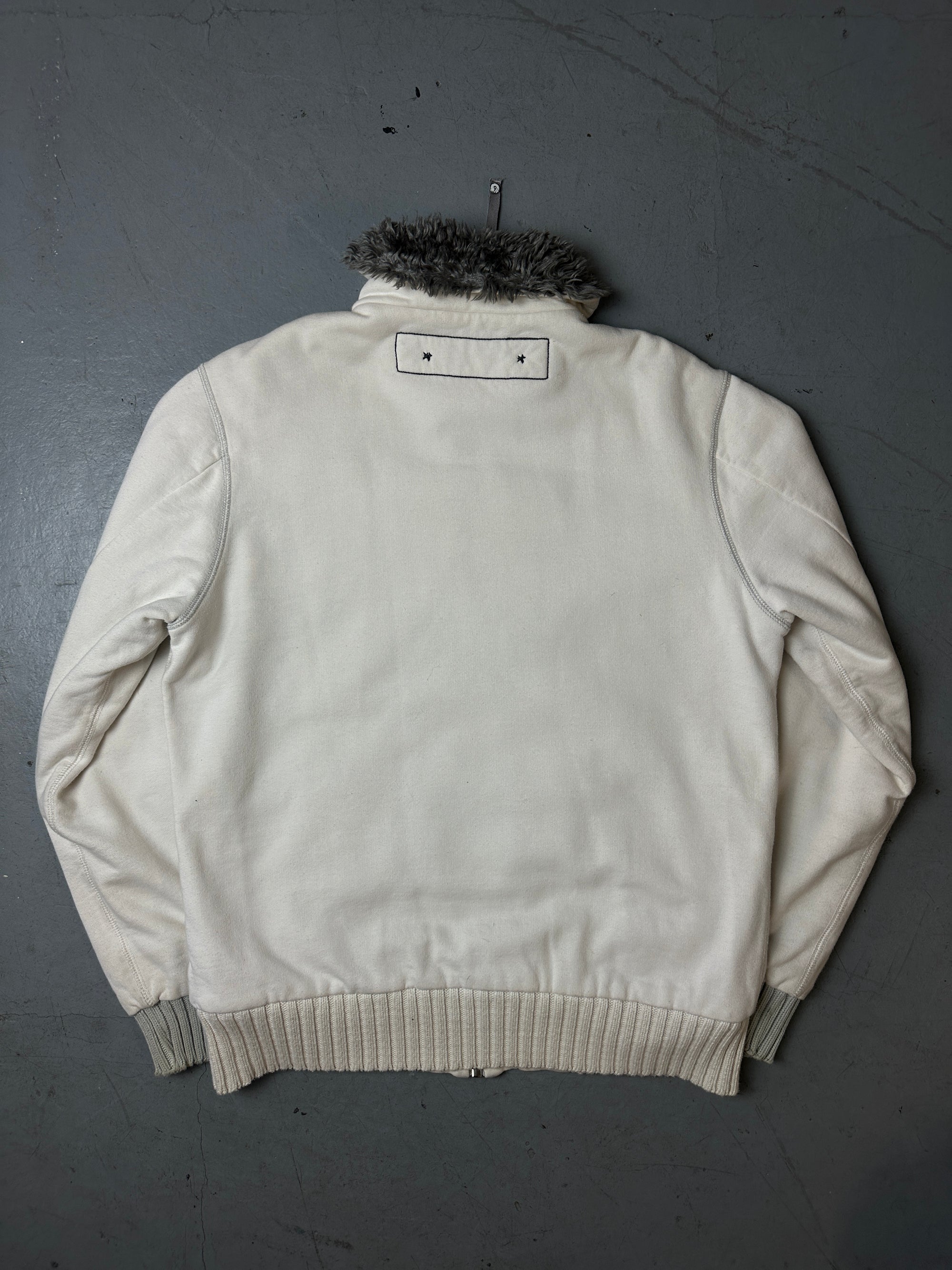 Produktbild von Vintage White Energie Fur Jacket von hinten