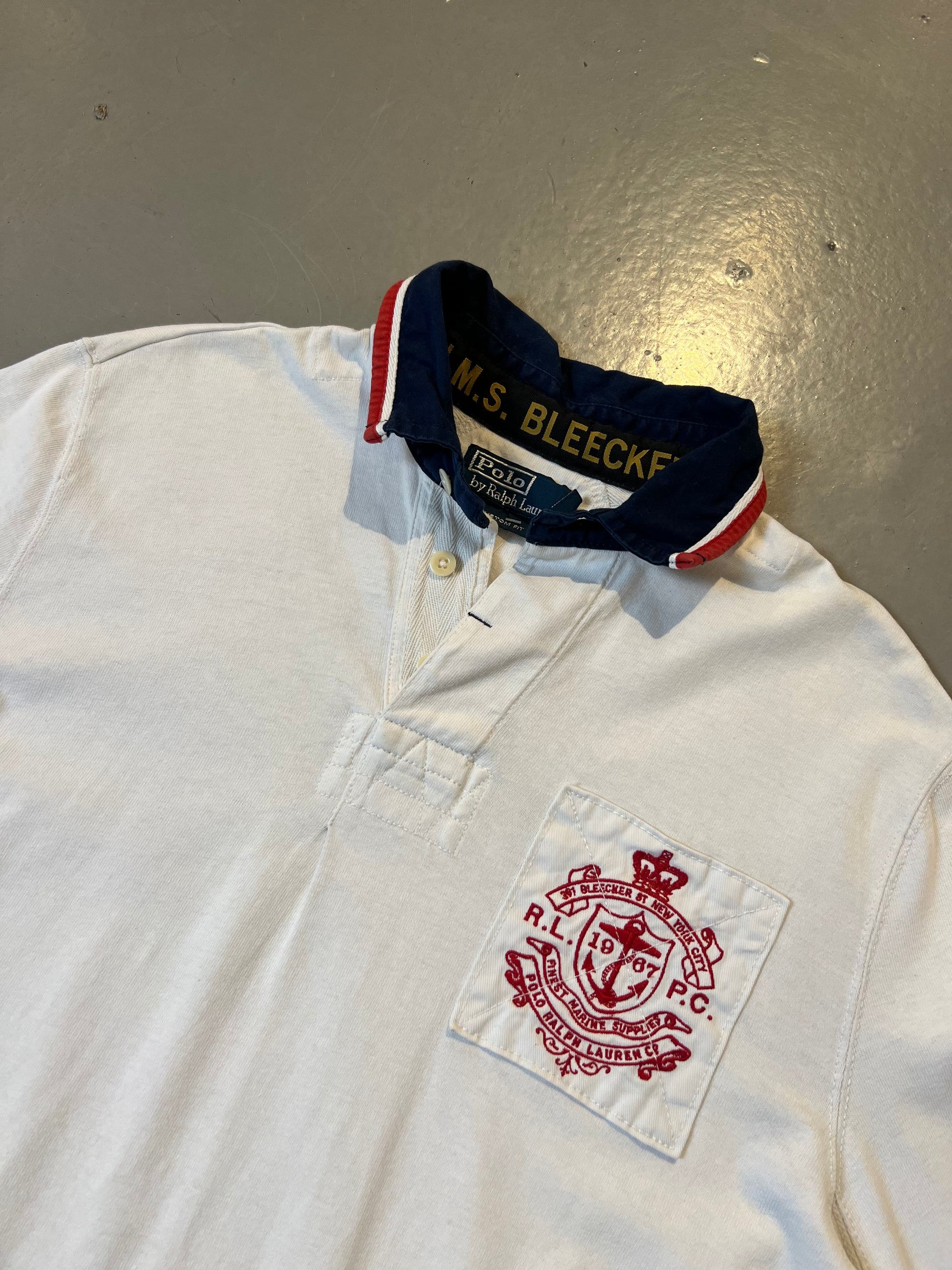 Vintage Ralph Lauren Longsleeve Polo White M/L