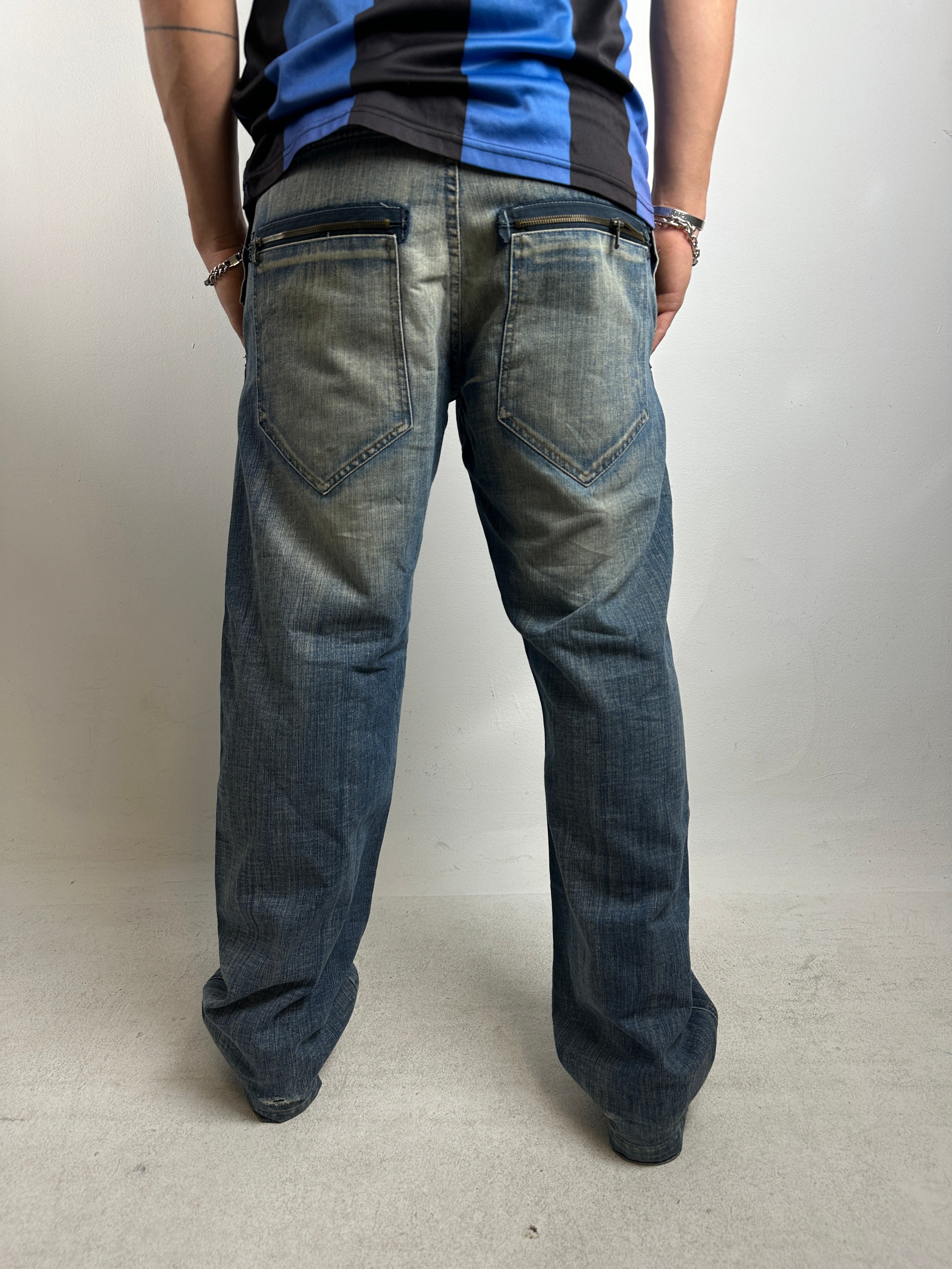 Tragebild von Vintage Side Button Denim L/XL von hinten