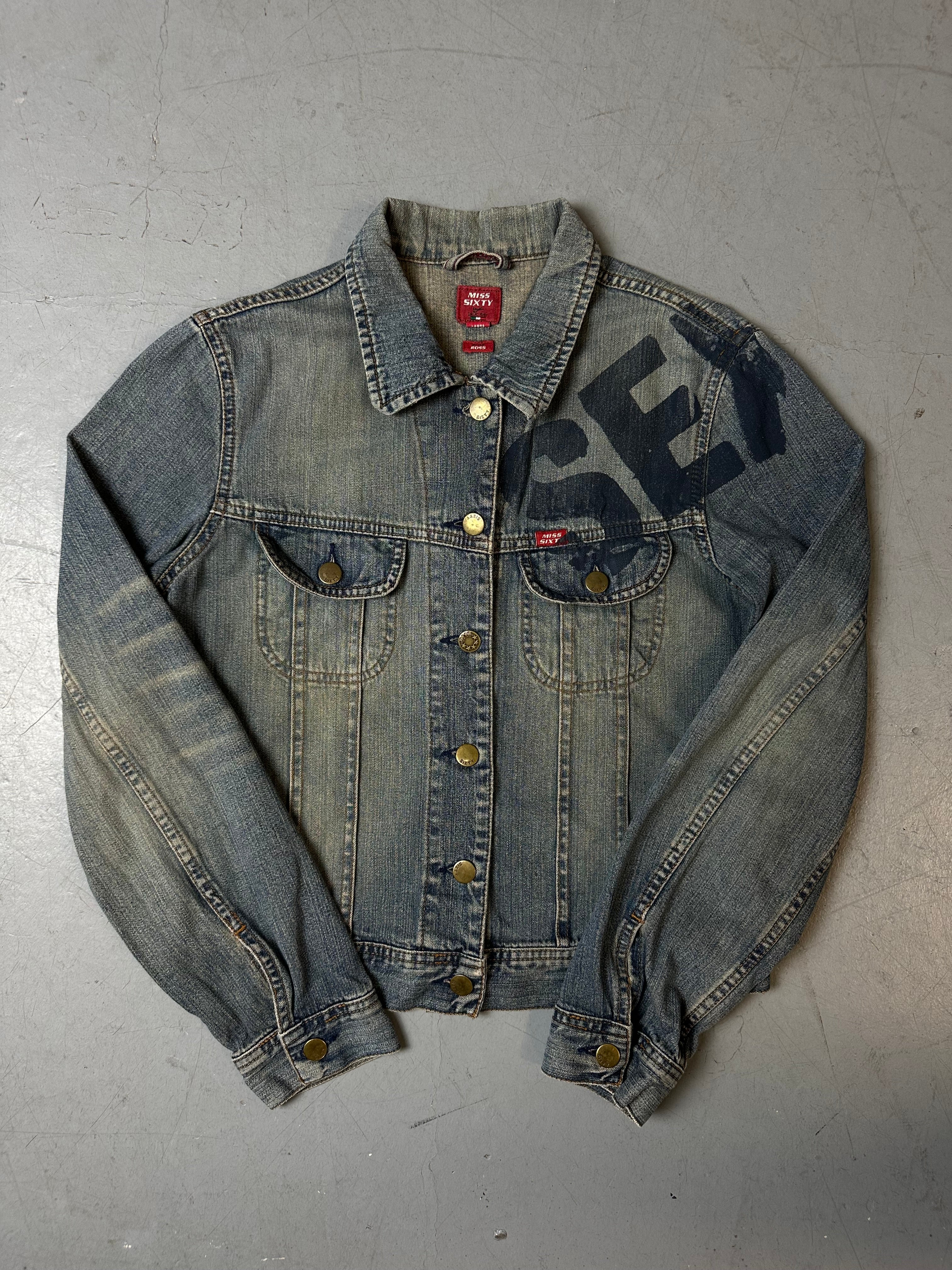 Vintage Miss Sixty Cropped Jeans Jacket S/M