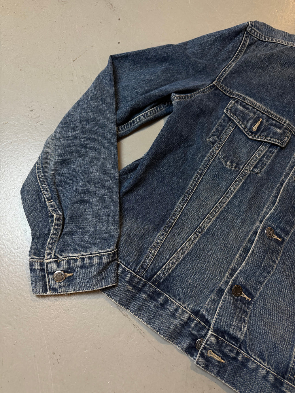 Vintage GAS Blue Washed Denim Jacket XL