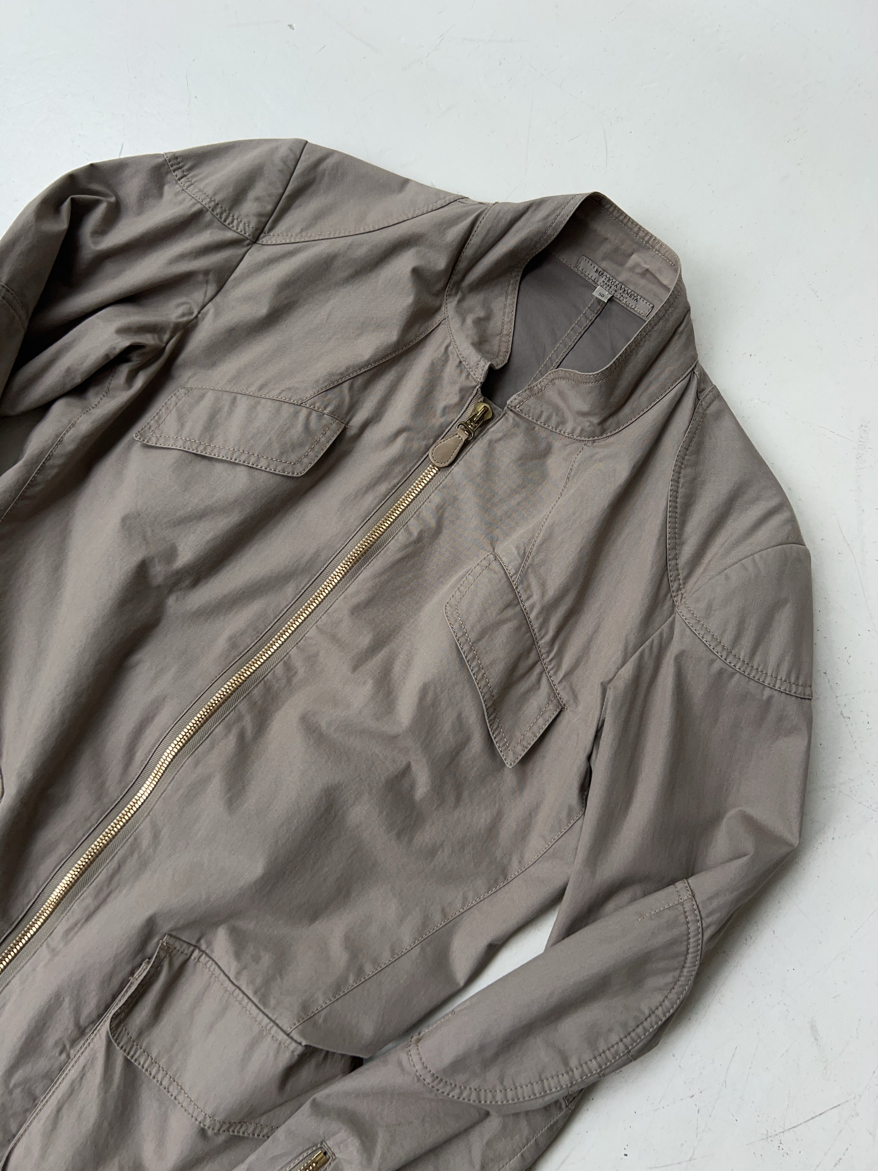 Vintage Bottega Veneta Taupe Mid Coat (L)