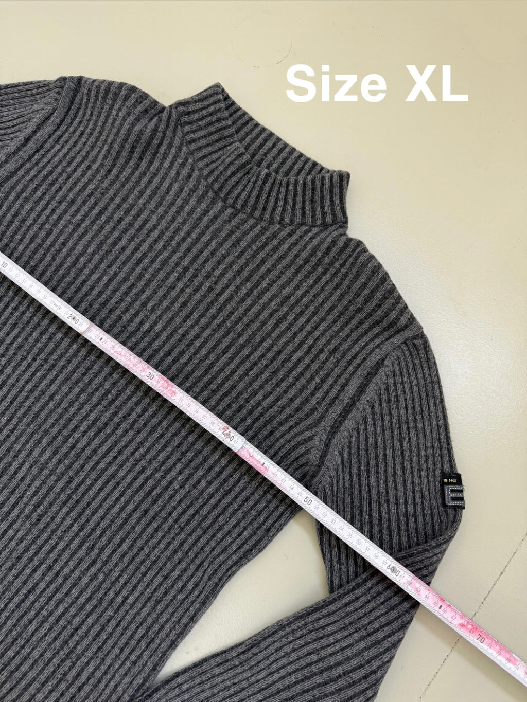 Vintage Energie Grey Wool Knit Sweater L/XL