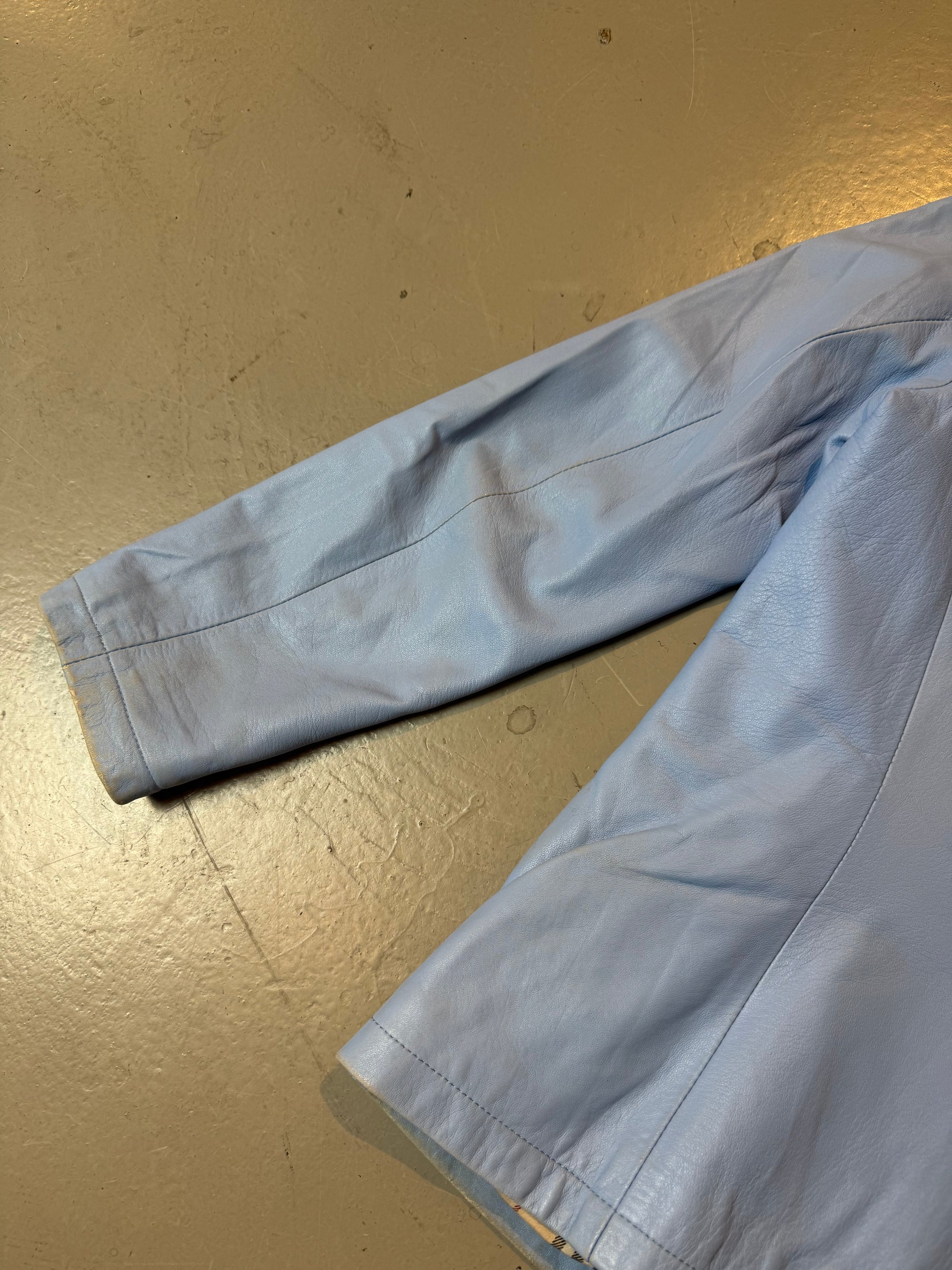 Vintage Babyblue Burberry Leather Jacket XS/S