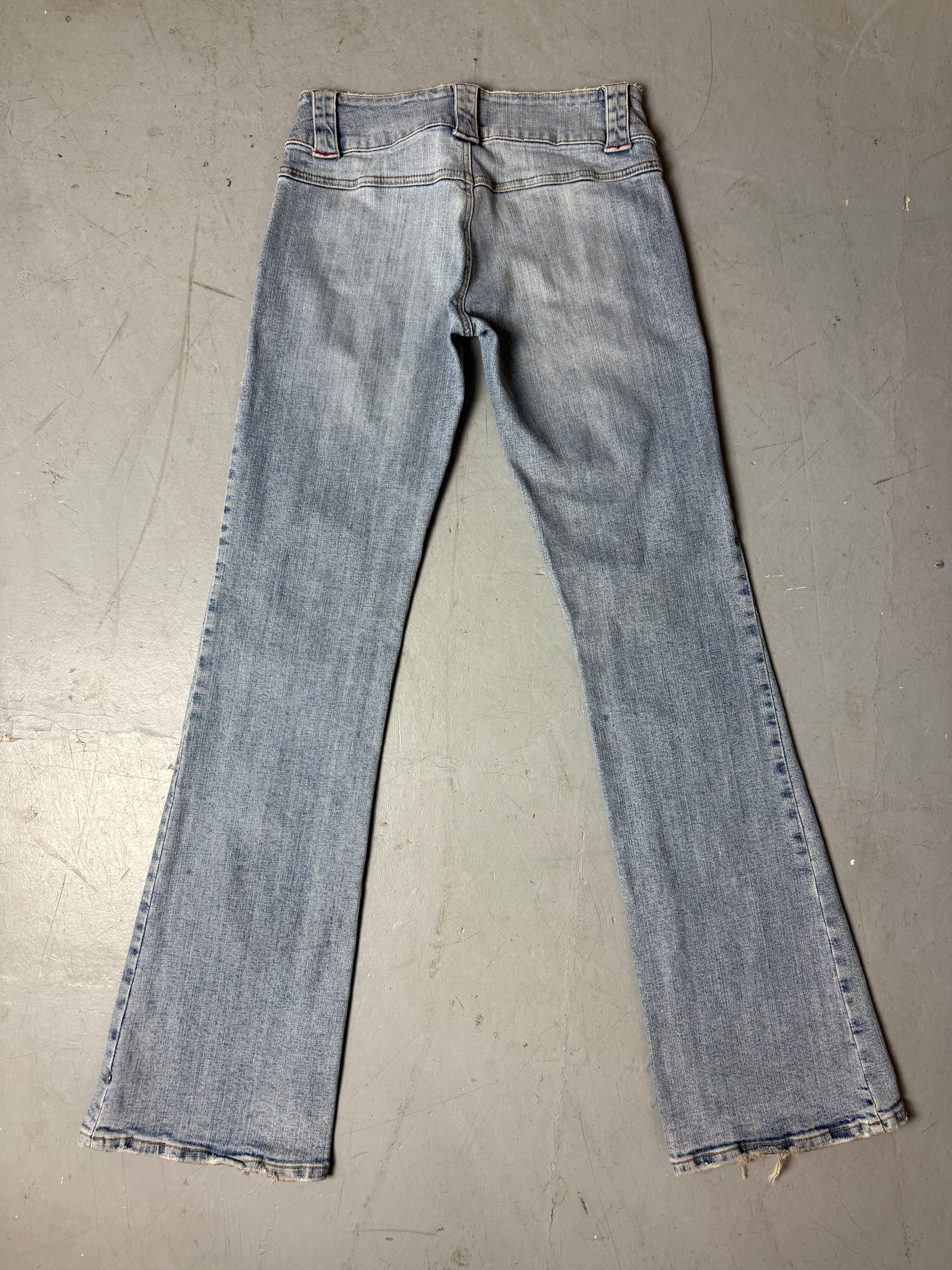 Vintage Fishbone Light Blue Low Waist Jeans S/M