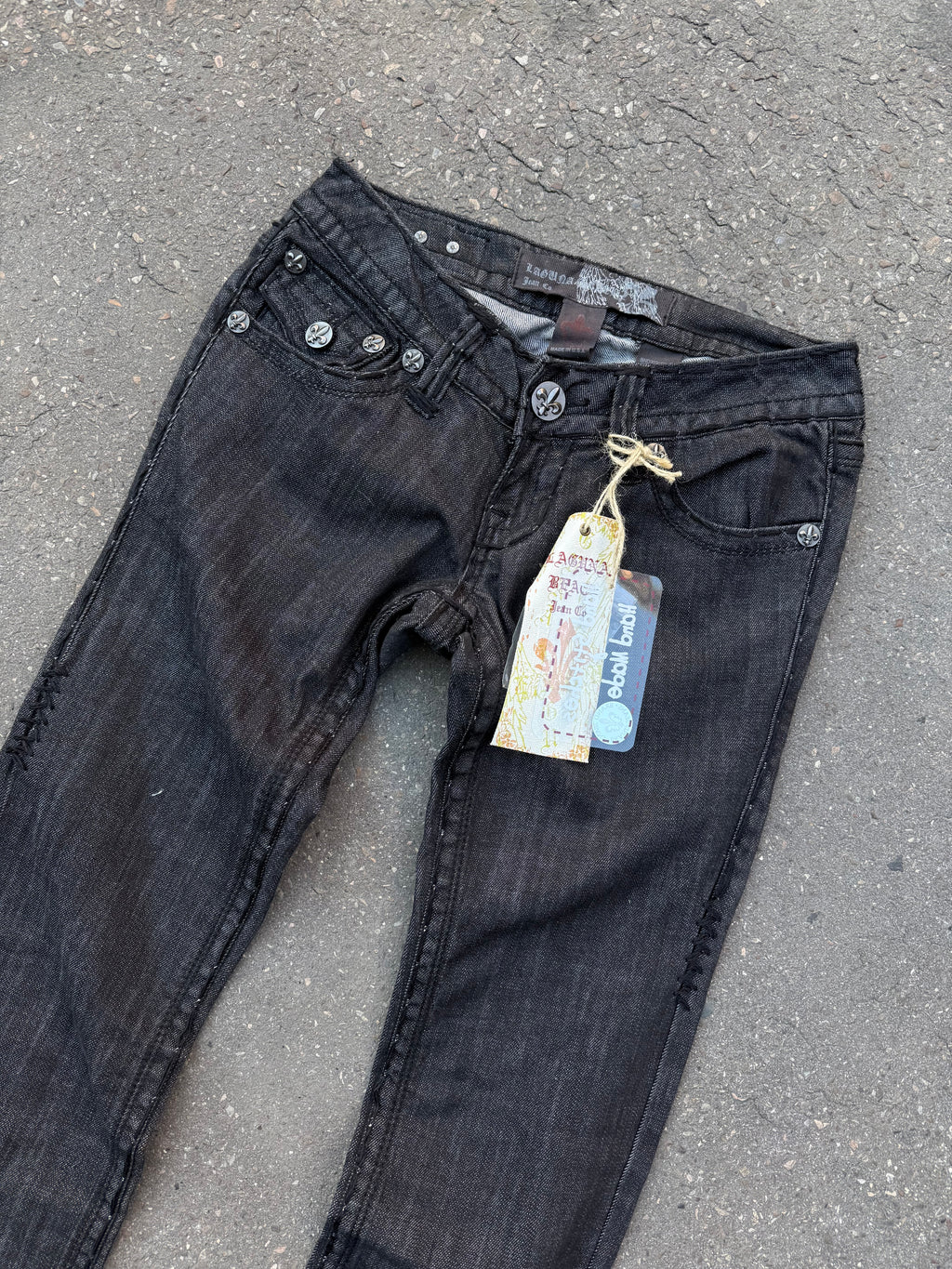 Y2K Laguna Beach „Manhatten Beach“ Low Waist Denim für Damen. Y2K 2000s Fashion