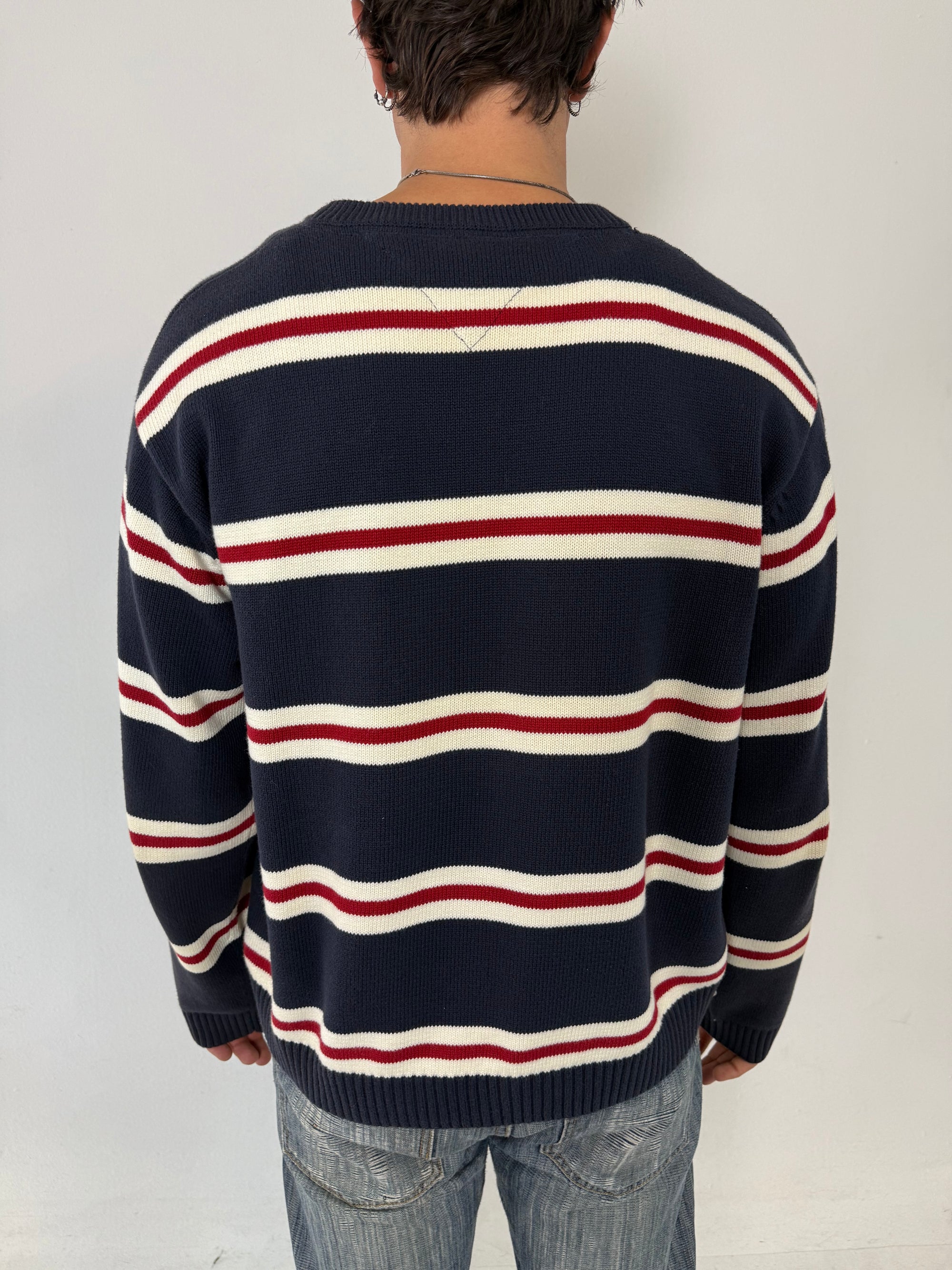 Vintage Tommy Hilfiger Striped Knit Sweater XL