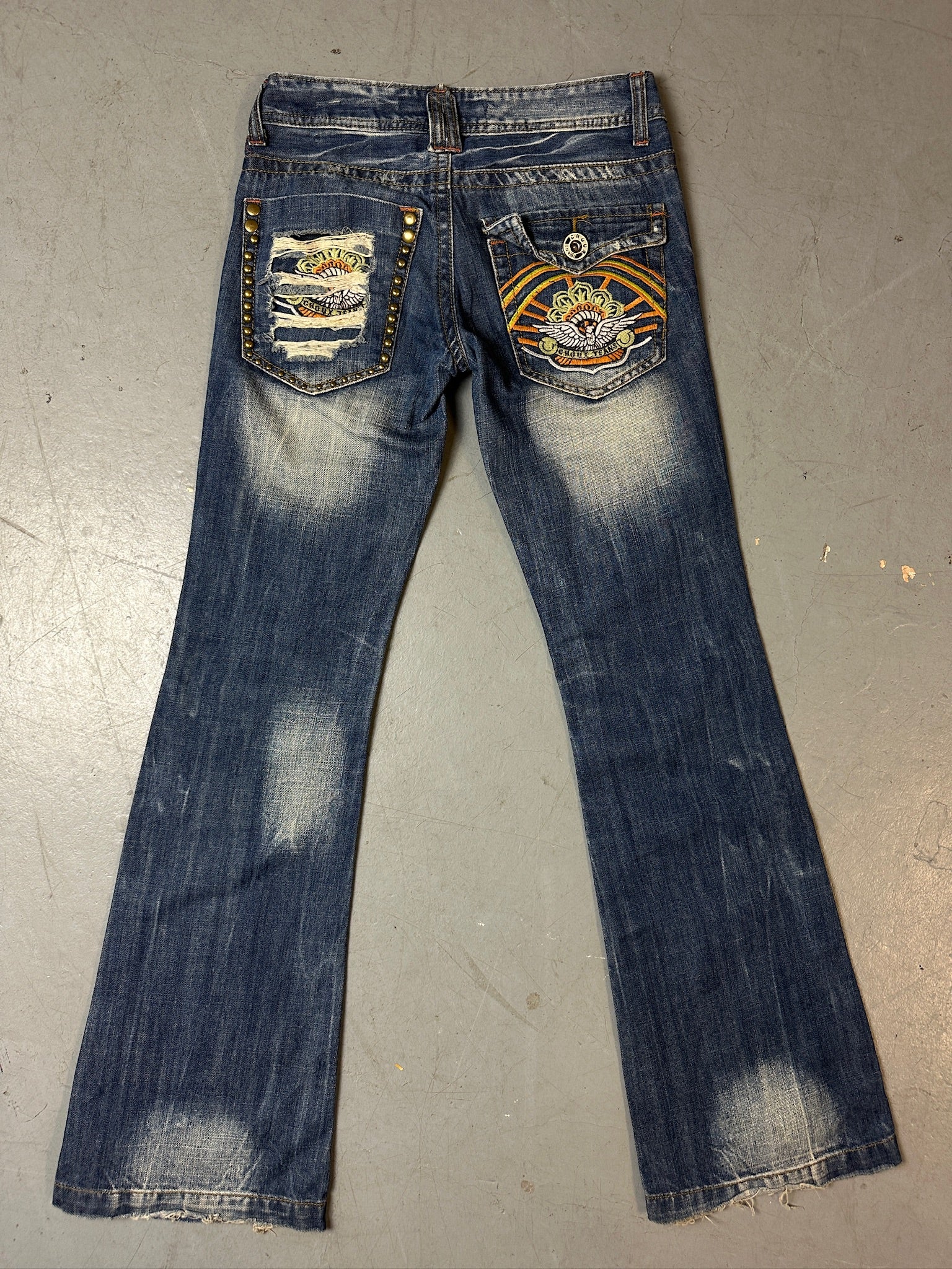Vintage Choox Bootcut Jeans with Backprint XS