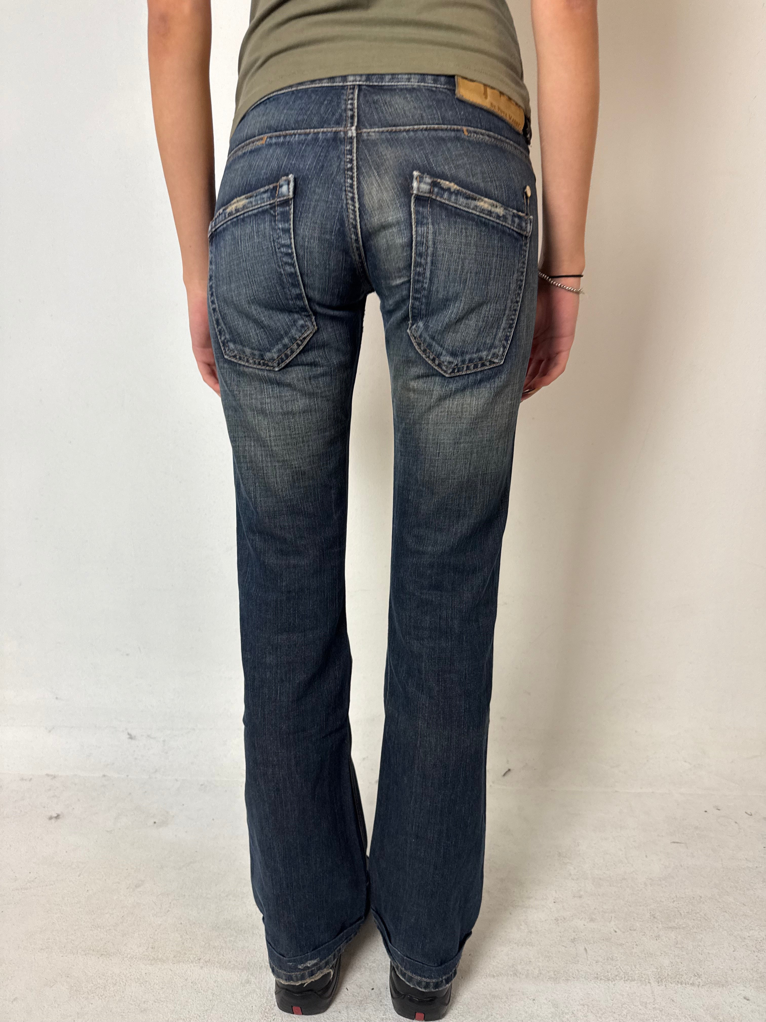 Y2K De puta Madre mid waist bootcut denim für Damen 