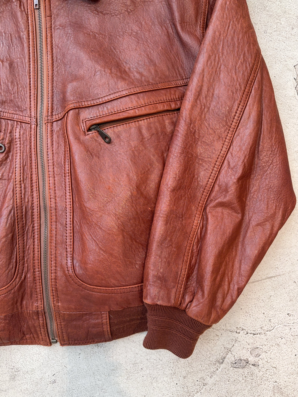 Vintage Leder Jacke (L)