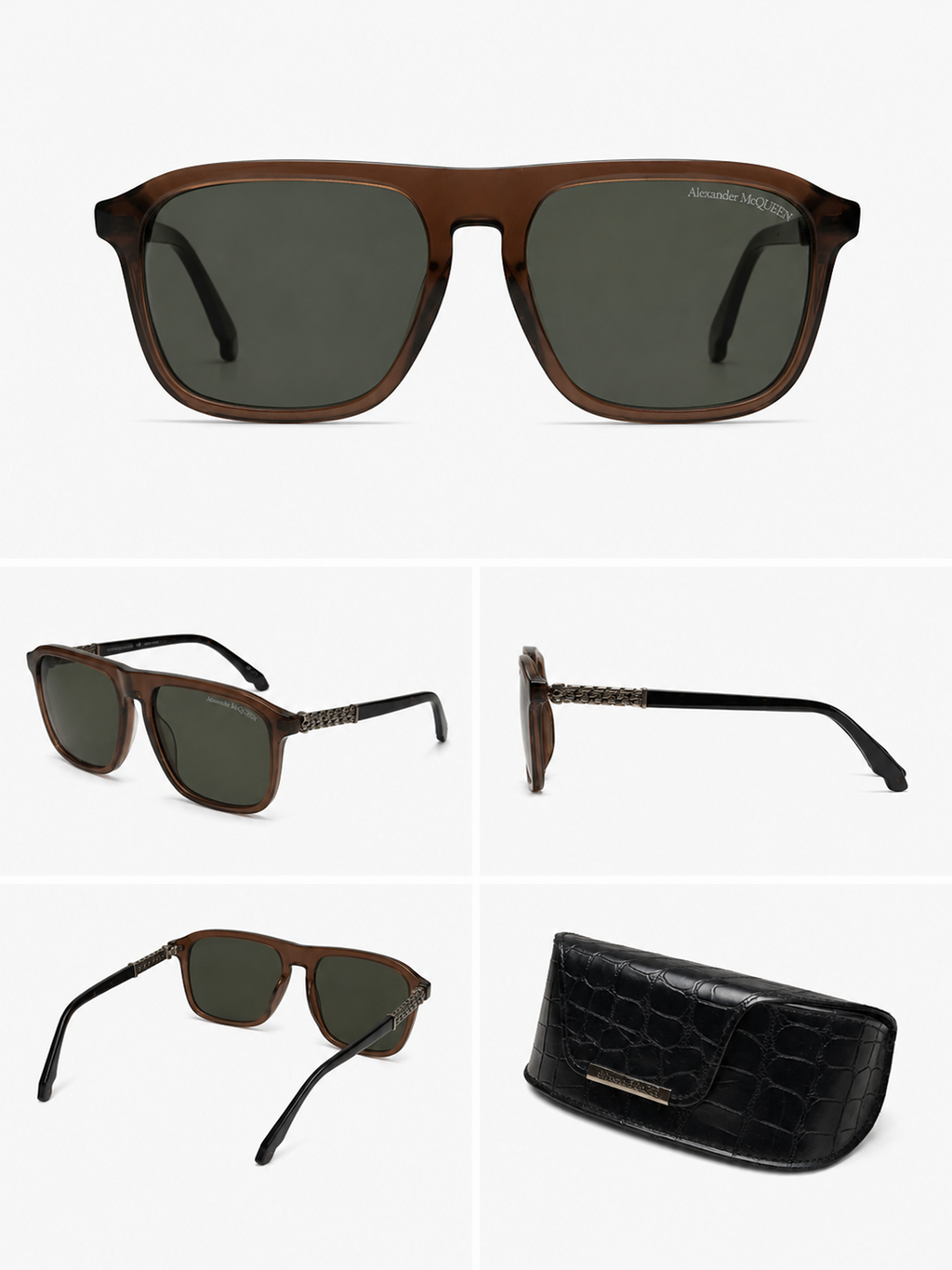 Alexander McQueen Brown Sunglasses