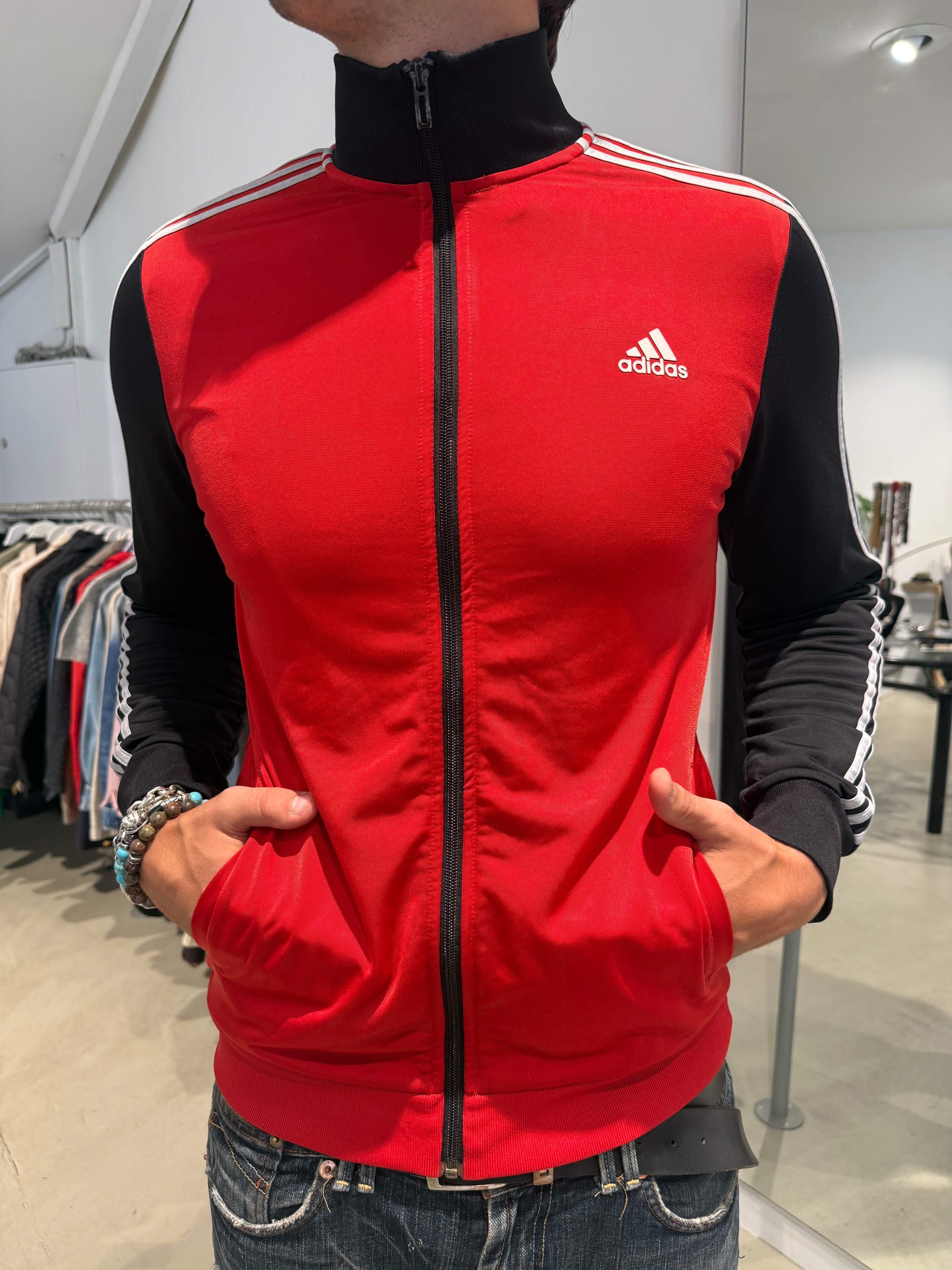 Vintage Adidas Rote Jacke (M)