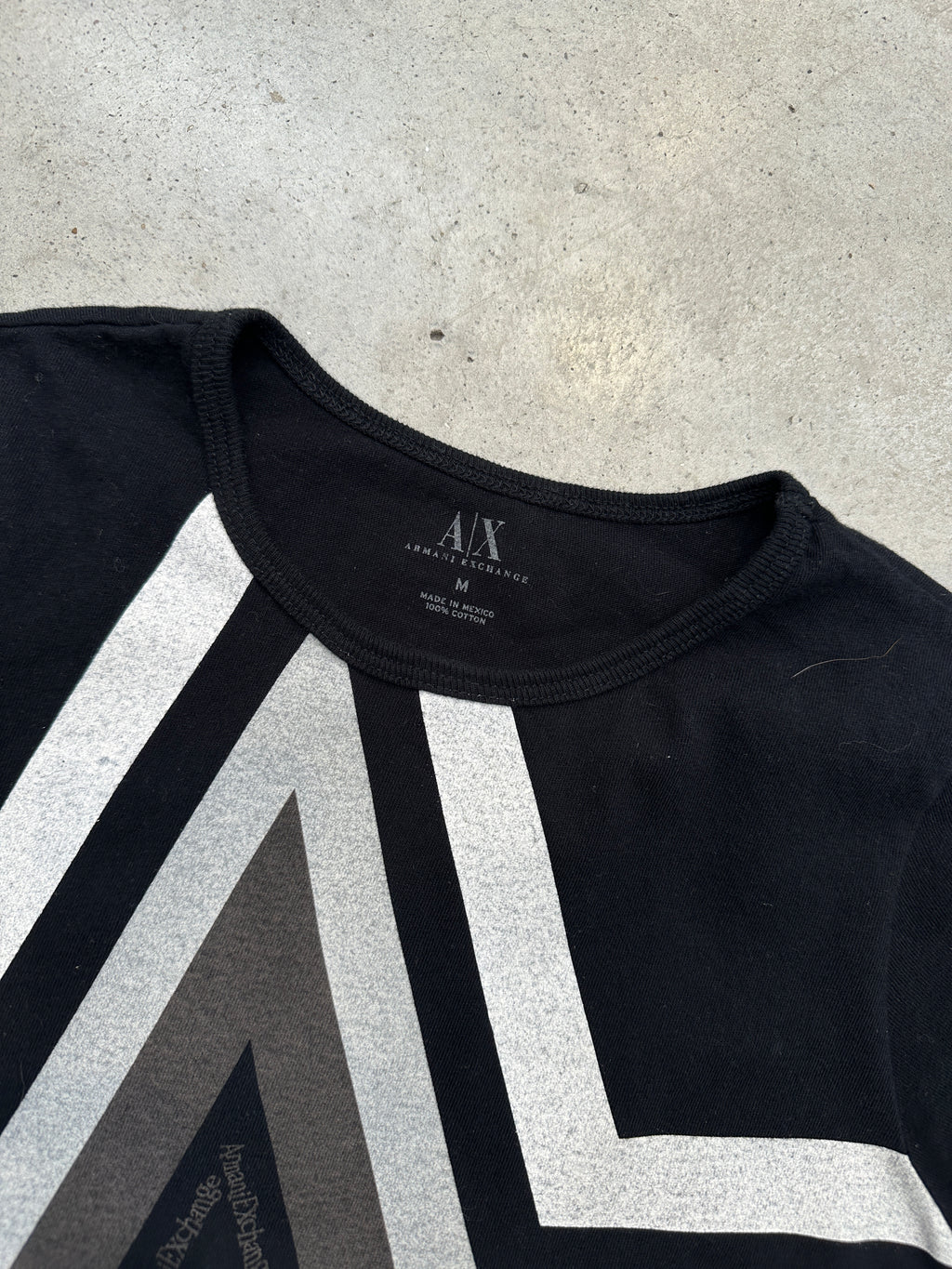 Vintage Armani Exchange Black Star Tank Top für Damen Y2K Second Hand Fashion