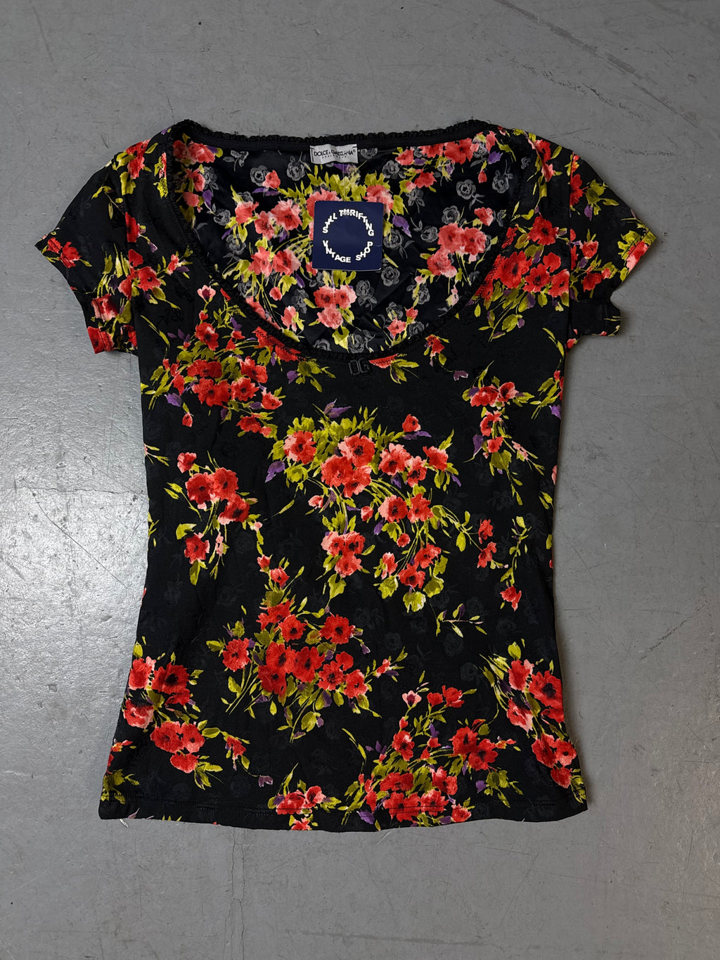 Vintage Dolce&Gabbana Flower Printed Top S
