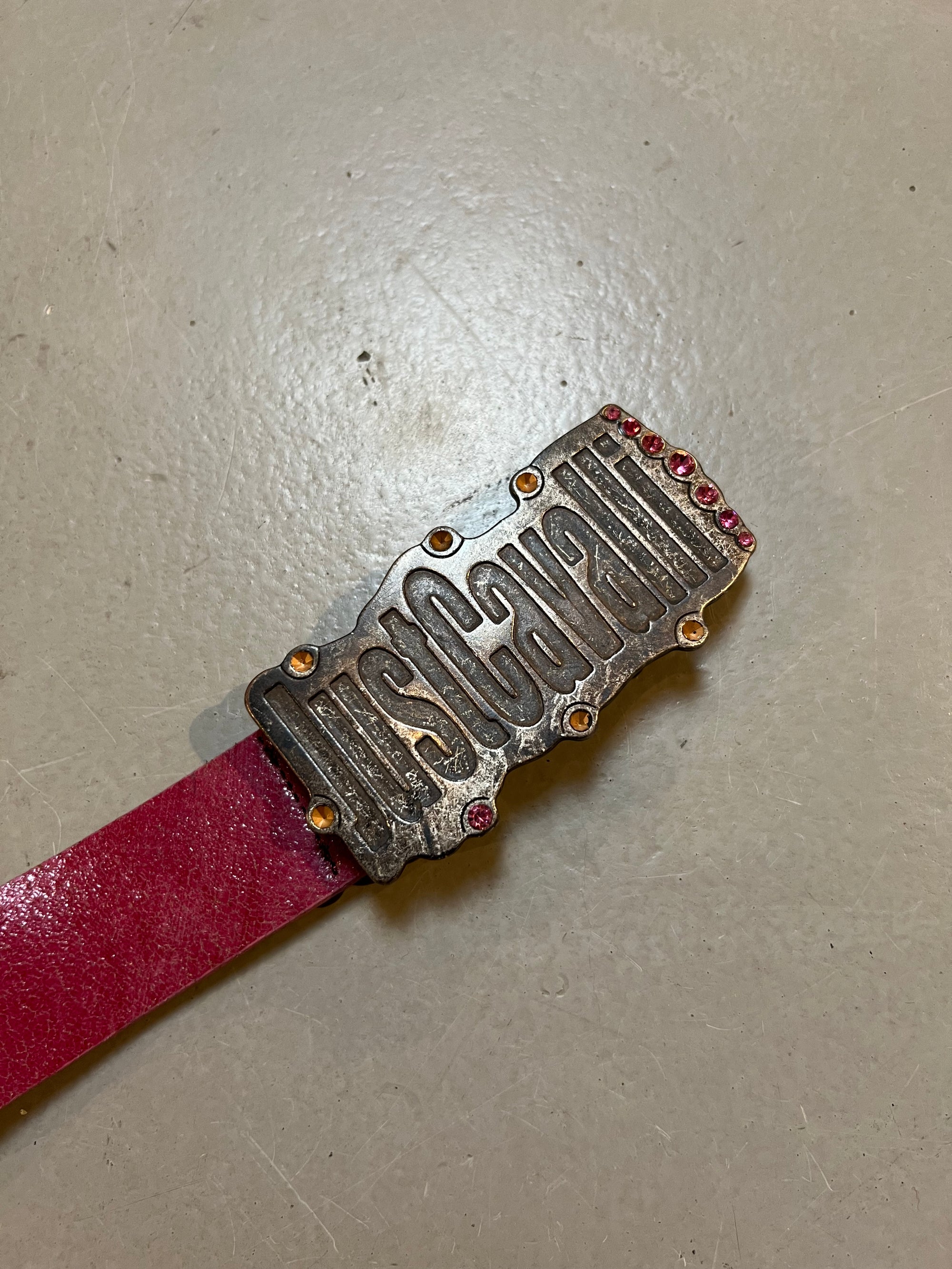 Vintage Pink Just Cavalli Leather Belt